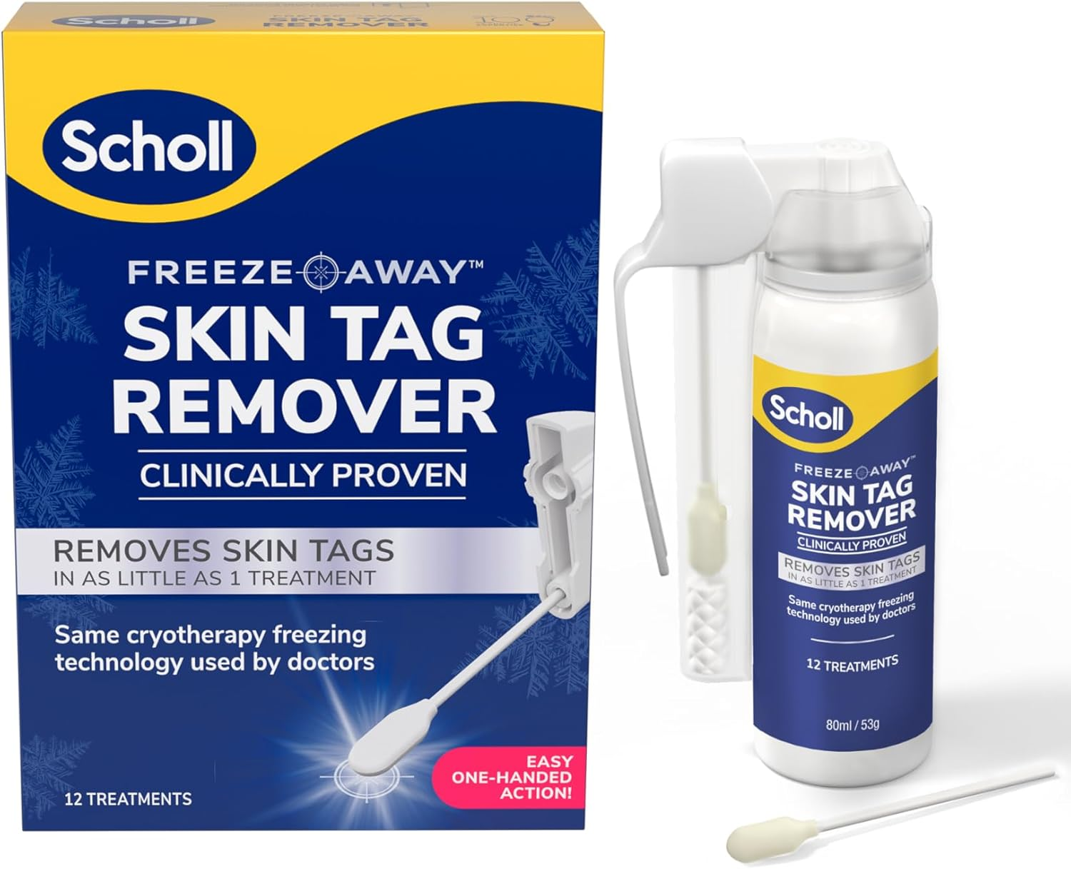 Scholl Freeze Away&trade; Skin Tag Remover - Cryogenic Skin Tag Removal Solution, Safe for in -Home Application. Clinically Proven to Remove Skin Tags in as Little as One Treatment. 12 Treatments in Box image number 5