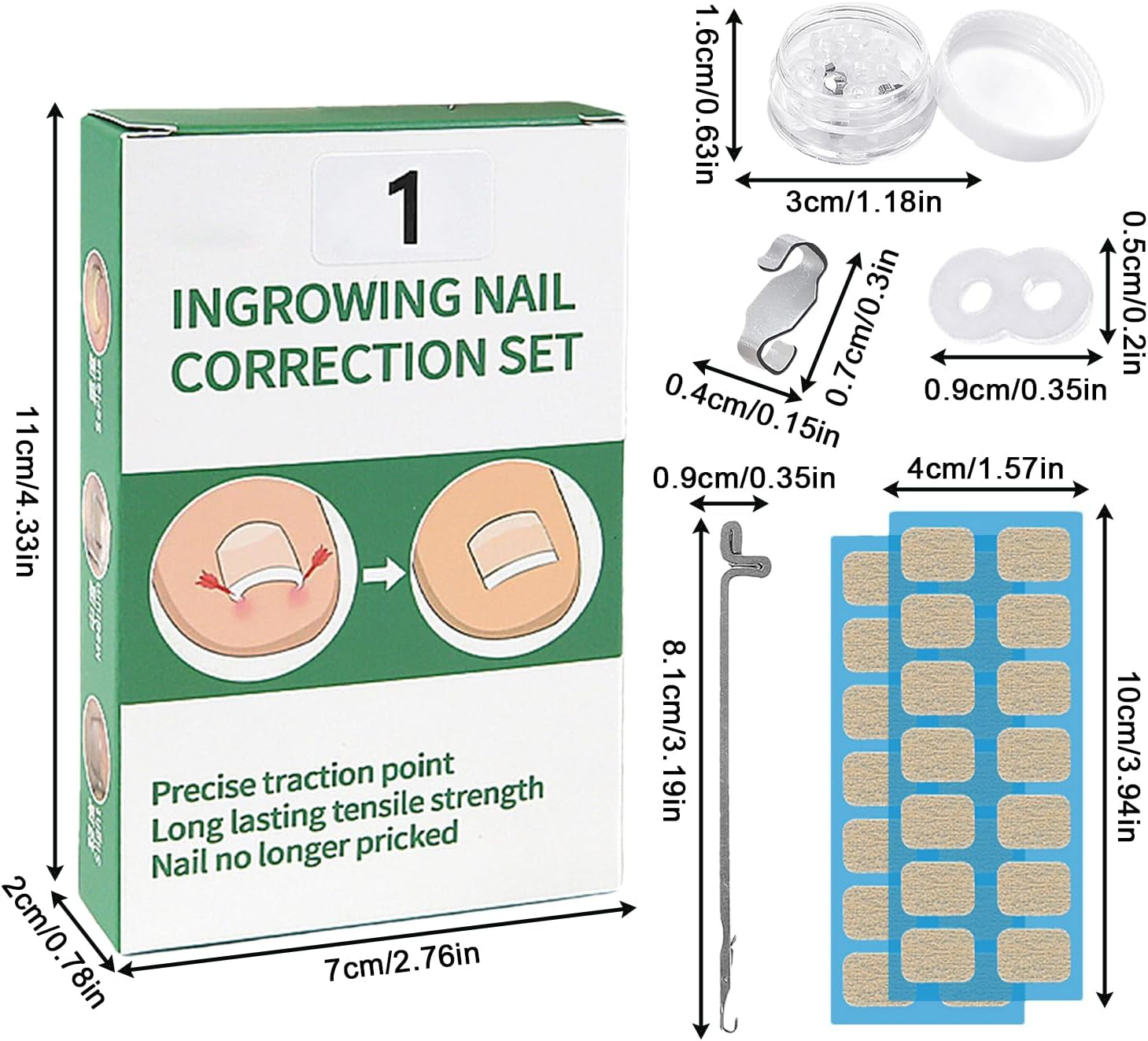 Nail Corrector Patch | Renewal Ingrown Toe Nail Stickers - Breathable Toenail Straightening Tool for Adults Family Friends Foot Care Accessories