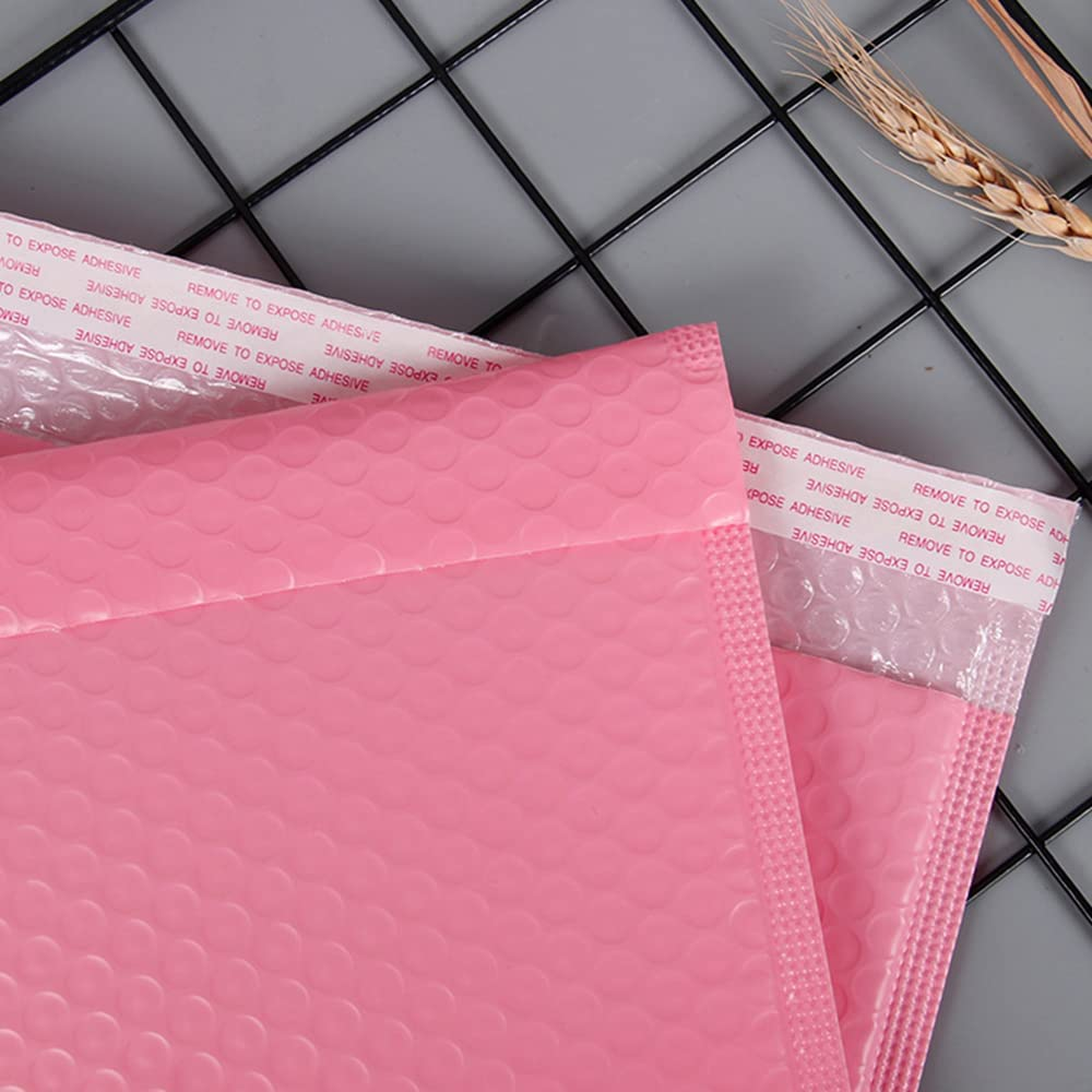 BIGTEDDY 25Pcs Bubble Mailers Padded Envelopes Lined Poly Mailer Self Seal,Pink 11X15Cm image number 3
