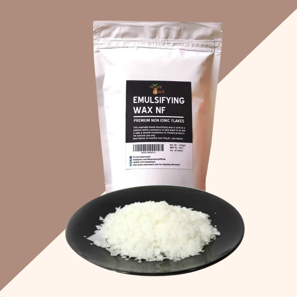 Naturesack-The Best of Nature Emulsifying Wax NF for DIY Lotions and Creams, 250 G Pack