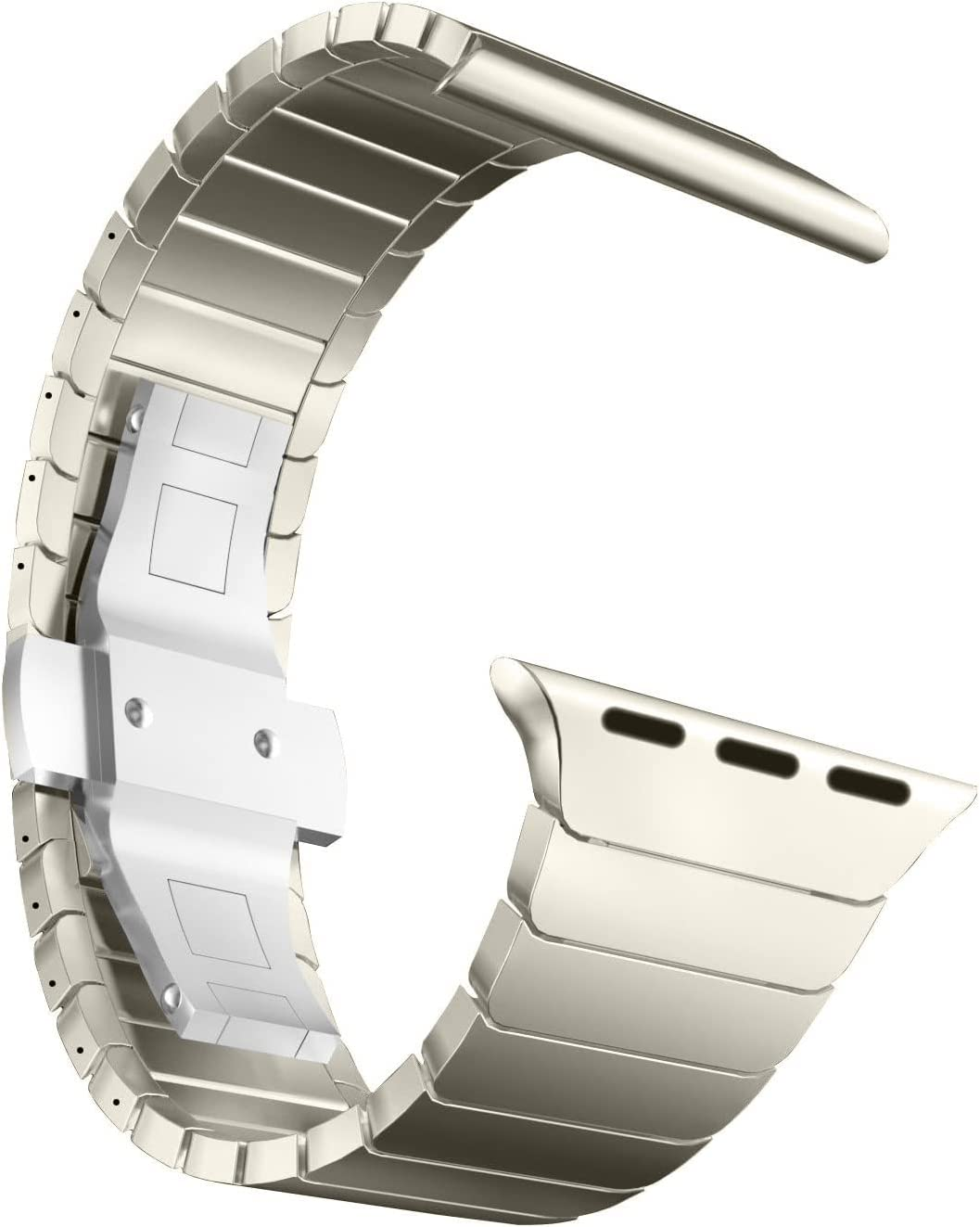 Maktech Stainless Steel Metal Link Bracelet Band for Apple Watch Series 11/10/9/8/7,Ultra 3/2/1,SE 3/2/1 [2025] (46Mm/45Mm/44/49Mm,Titanium Grey) image number 6