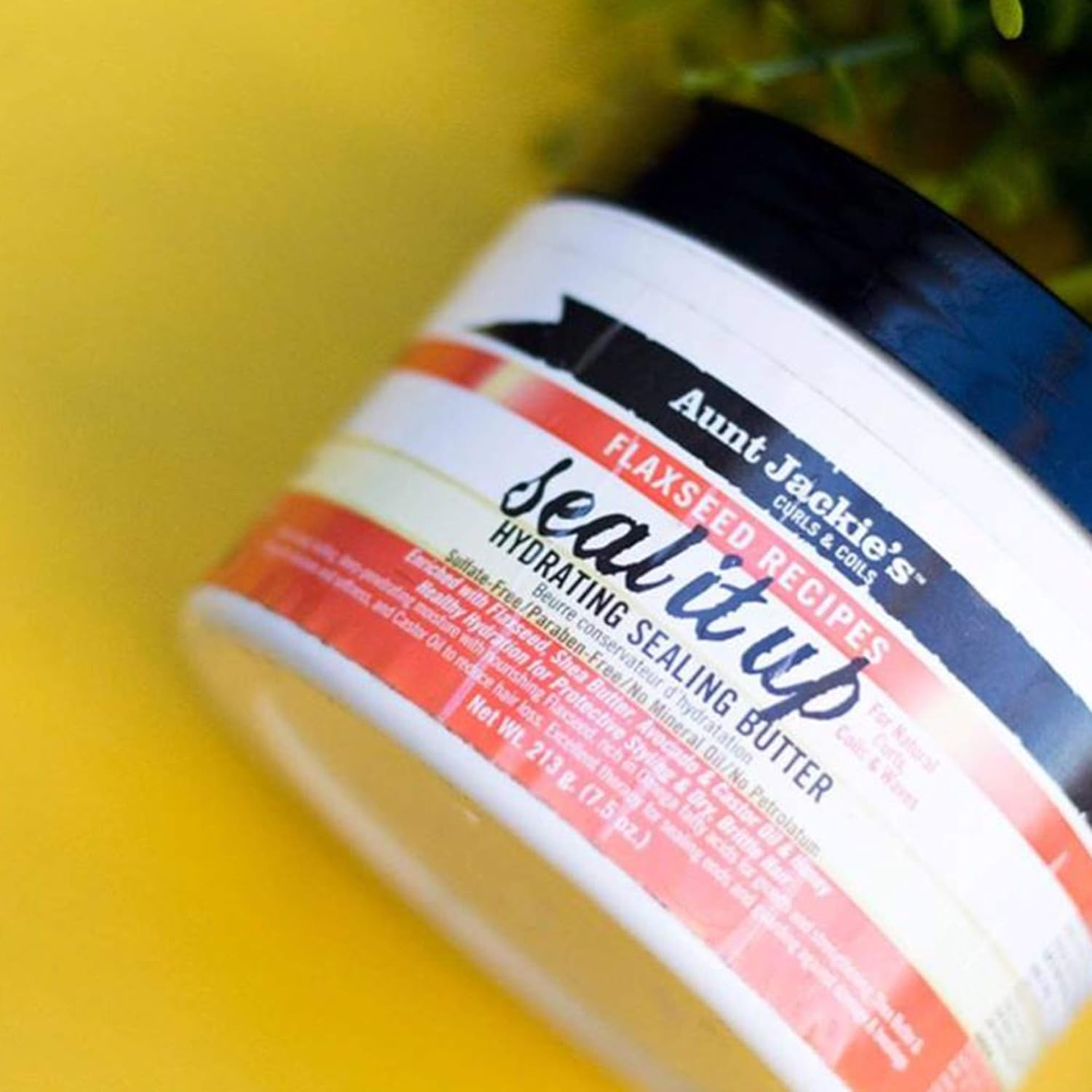 Aunt Jackie'S Flaxseed Recipes Seal It Up, Hydrating Sealing Butter, Helps Prevent and Repair Damaged Hair, 7.5 Ounce Jar