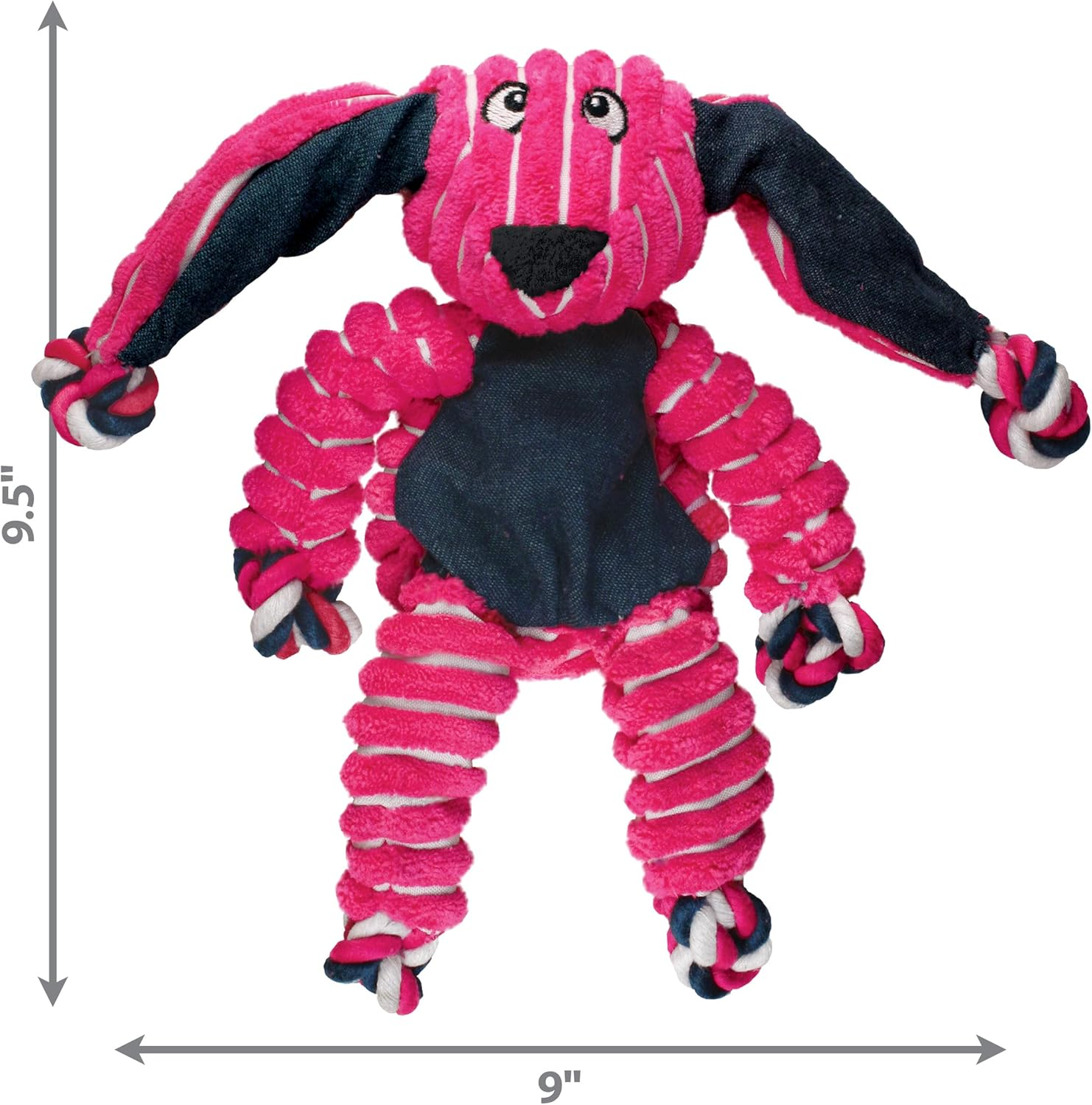 Kong Floppy Knots Bunny Dog Toy, Small/Medium, Red image number 3