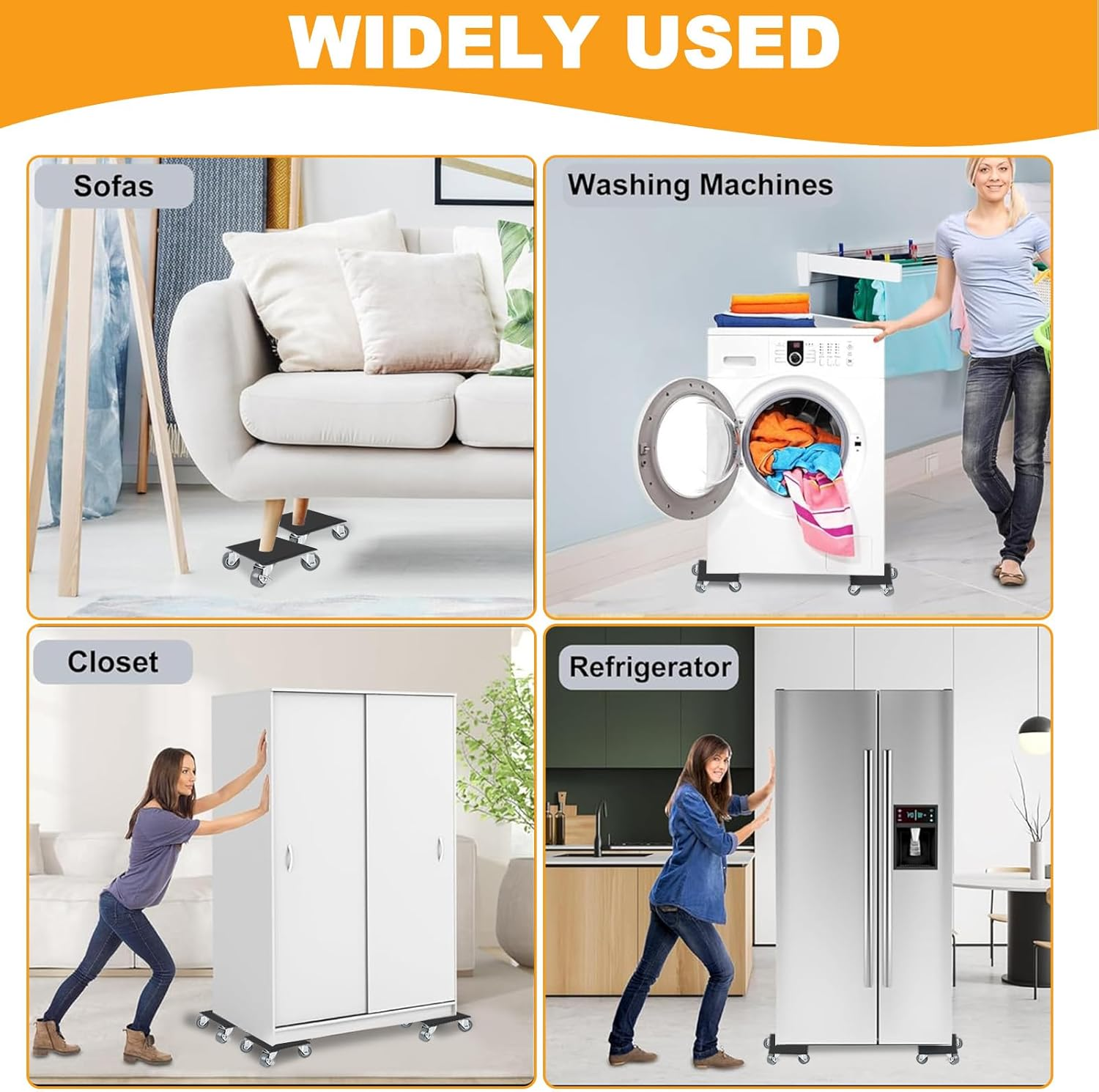 Heavy Duty Furniture Movers with 5 Wheels & Lifter Set, 1400Kg Load Capacity Furniture Mover with 360&deg; Rotation Wheels, Lock Dollies Furniture Lifter Set for Heavy Furniture Refrigerator Sofa Cabinet