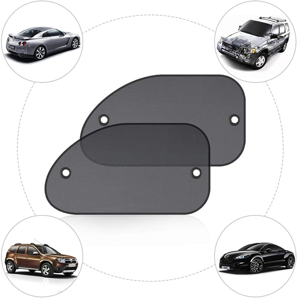 QOOWFEANIG 2 Pack Universal Car Window Shade, Baby Car Sun Shade - Cling Static Sunshade Blocks UV Rays & Glare, Heat Rejection for Child Safety, Fits Most Vehicle Side Windows (15X25.6 Inch) image number 4