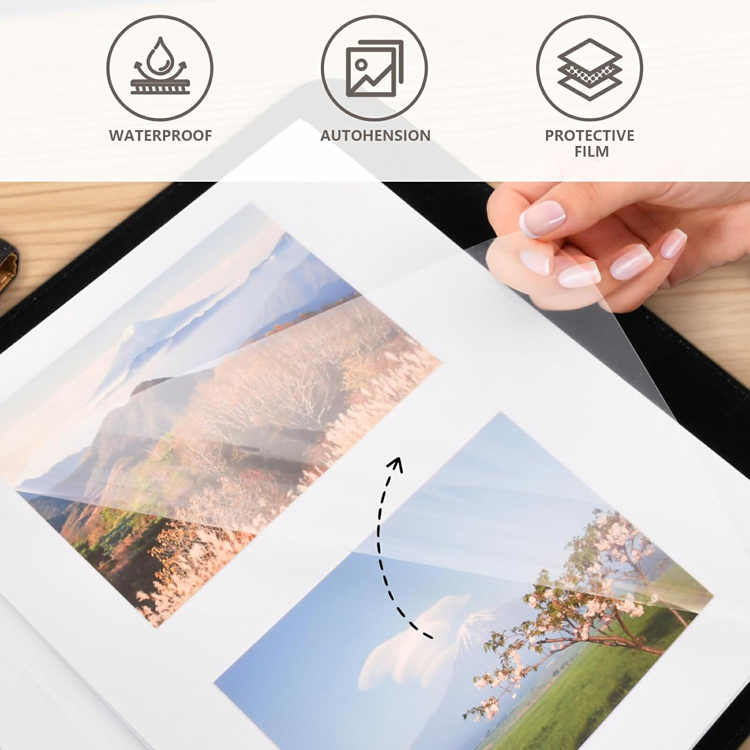 Colorful Mermaid Seahorse Stars Photo Album Picture Book for Photos Self Adhesive Pages Bookshelf Photo Albums Family Albums for Photos 4X6, 6X8 image number 1