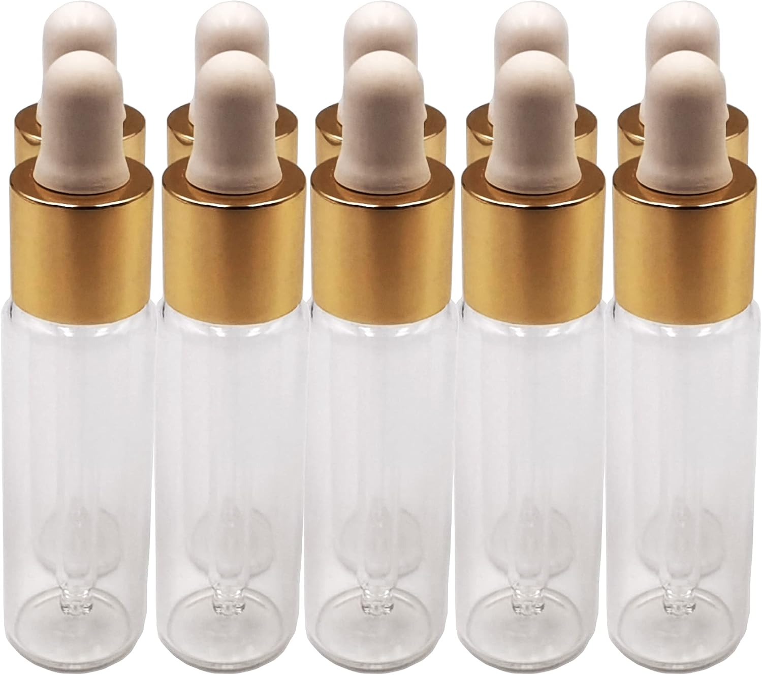 8ML Refillable Clear Glass Essential Oil Bottles Eye Dropper Vials Perfume Cosmetic Liquid (Quantity10, Transparent) image number 3