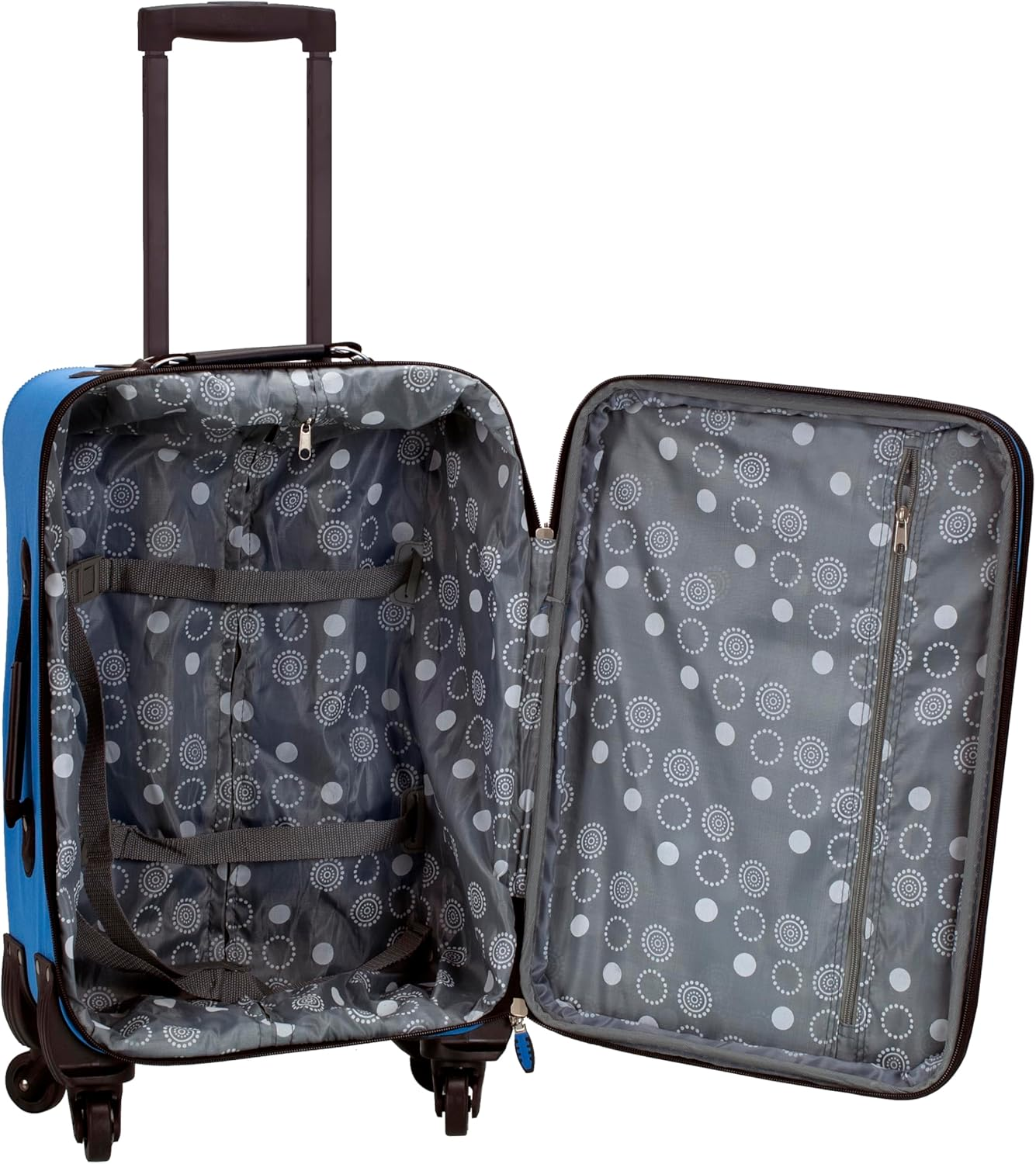 Rockland Pasadena Softside Spinner Wheel Luggage, Blue, Carry-On 20-Inch, Pasadena Softside Spinner Wheel Luggage - Blue image number 2