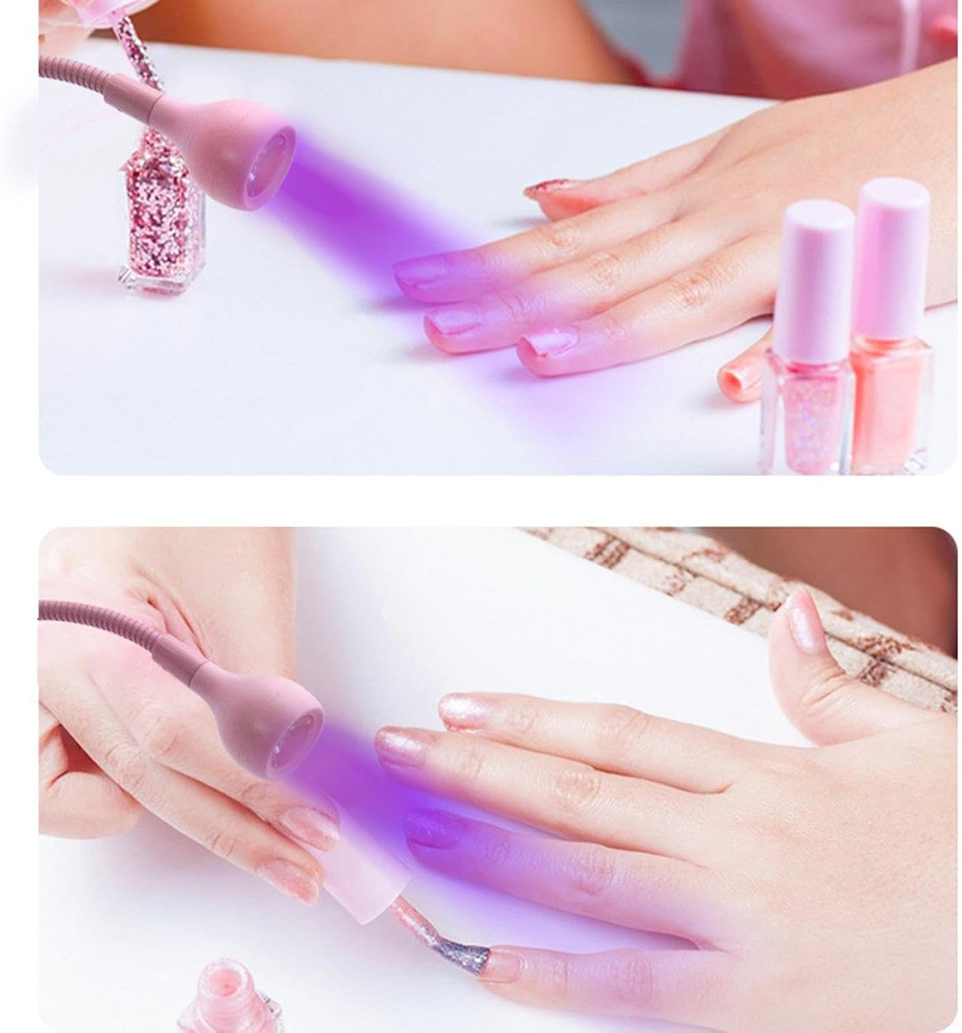 Gwtdtoad Gooseneck UV Lamp for Gel X Nails - Gooseneck LED Nail Light for Gel Nails, Clamp on Nail Lamp - USB Manicure Dryer Nail Accessories for Women Girls, Home Salon Use image number 3