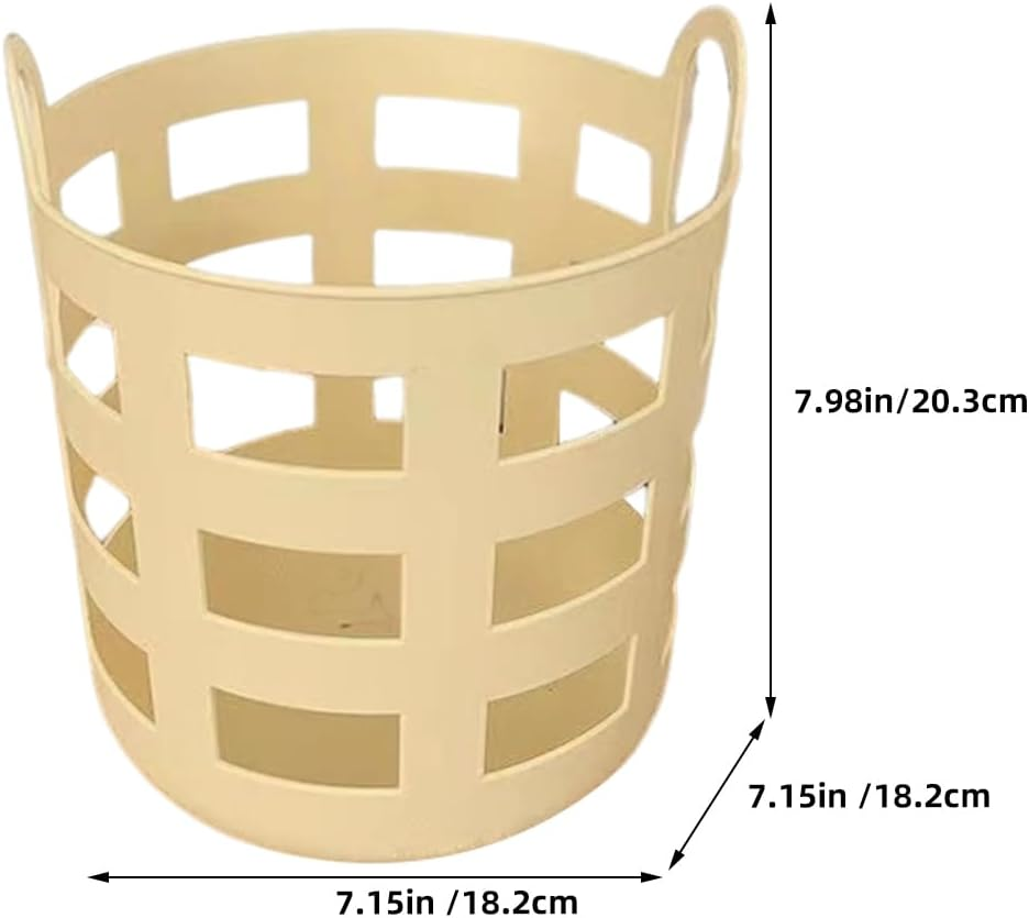 BESTOYARD Small Dirty Laundry Storage Basket Hollow-Out Plastic Organizer Lightweight Multi-Use Clothes Hamper for Home and Dorm Room image number 4