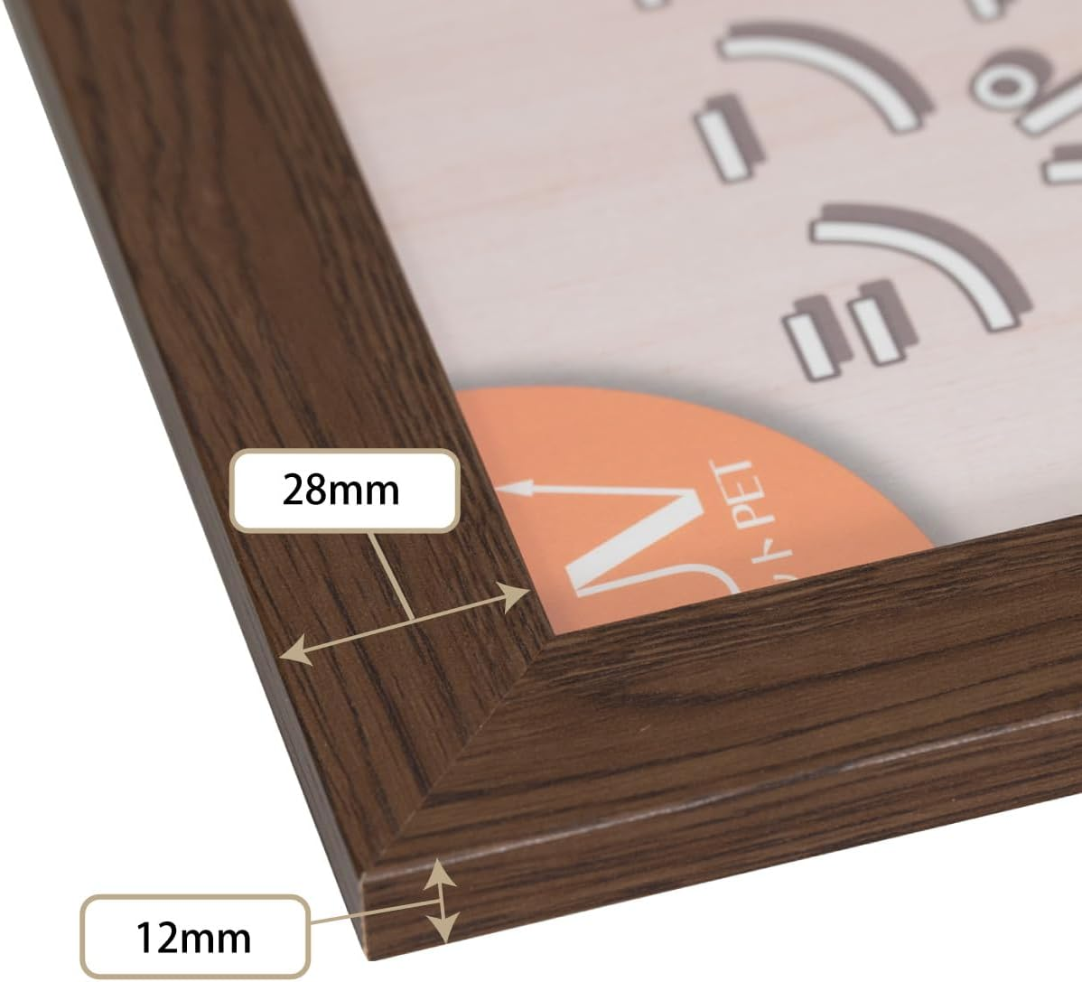 Daigaku Simple Panel Poster Frame Brown A2 5908 Product Size: 25.2 X 18.2 X 0.5 Inches (63.7 X 46.3 X 1.3 Cm) Accessories: Hanging Bracket, String