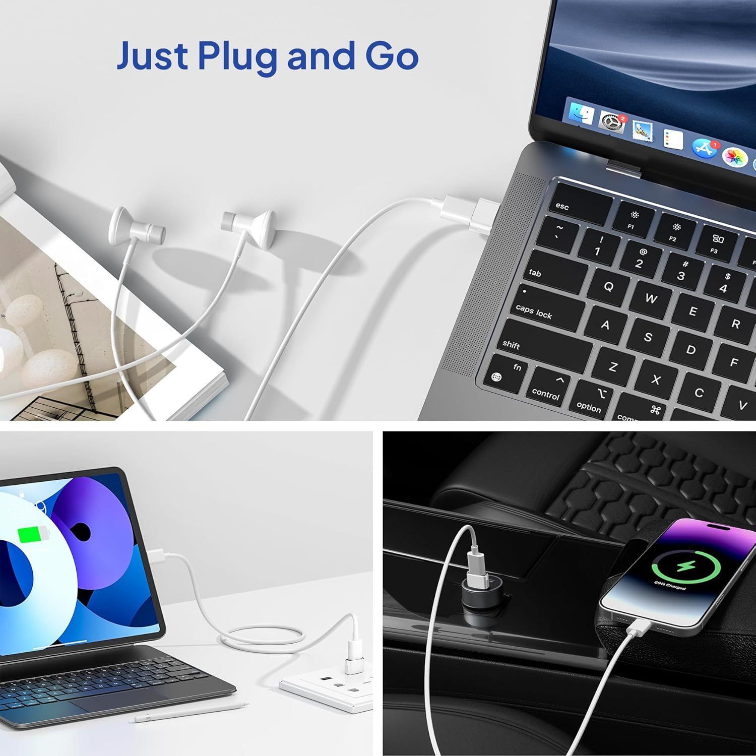 Elebase for Iphone 17 Air Pro Max Adapter,Usb to USB C Adaptor 4 Pack,Type C Female to USB a Male Charger Connector for Apple 16 15 14 13,Iwatch 11 10,Ipad 8 8Th 9 9Th 10Th Air 4Th 5 Mini 6 Generation image number 5