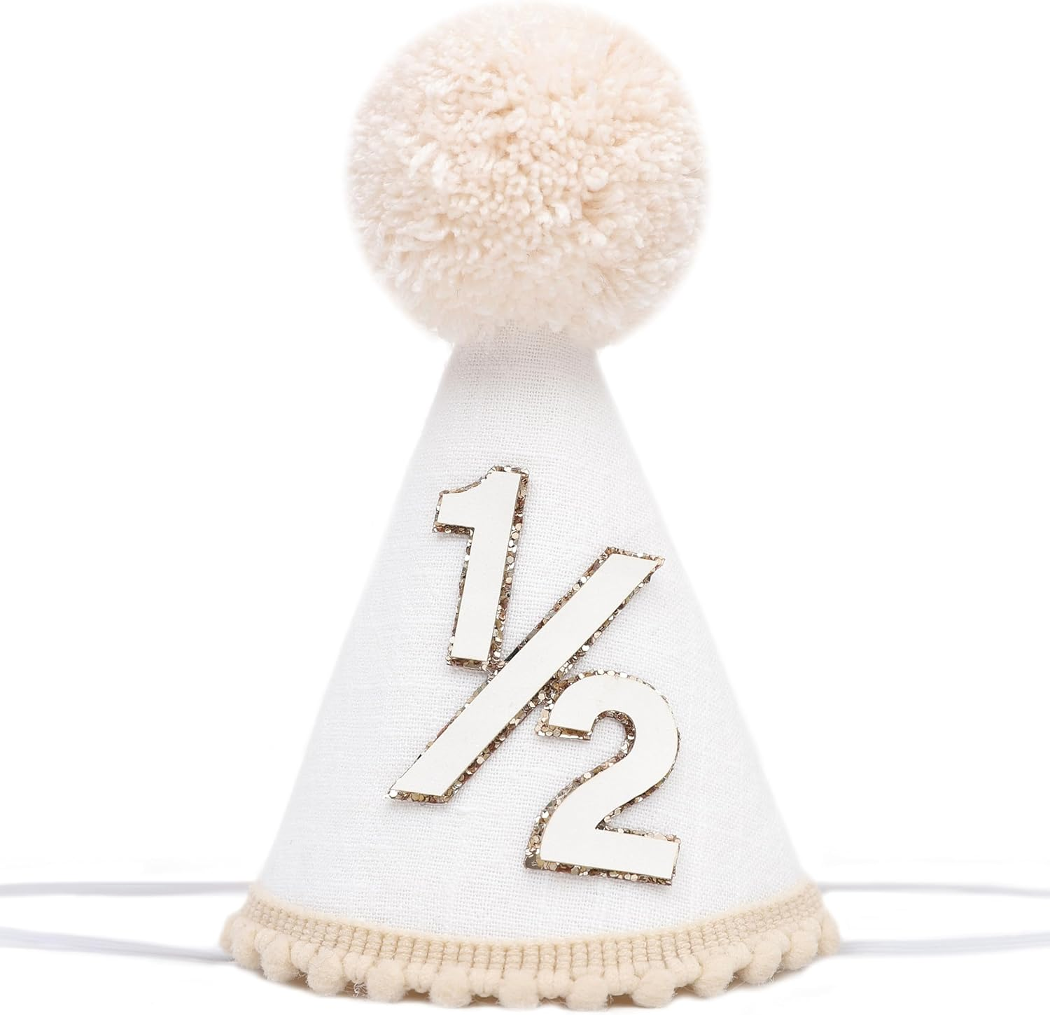 Half Birthday Hat -Baby 1/2 Birthday Cone Hat,Six Months Decorations,Party Hat Outfit for Girls/Boys