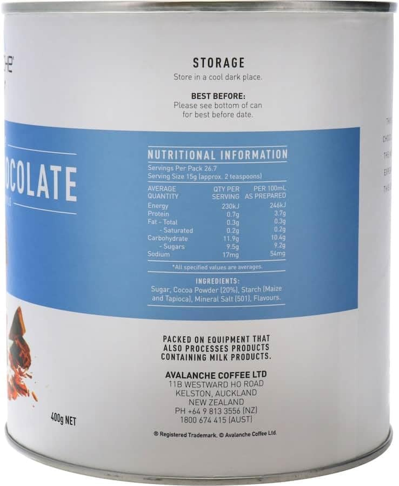 Avalanche Drinking Chocolate Divine 400 G image number 1