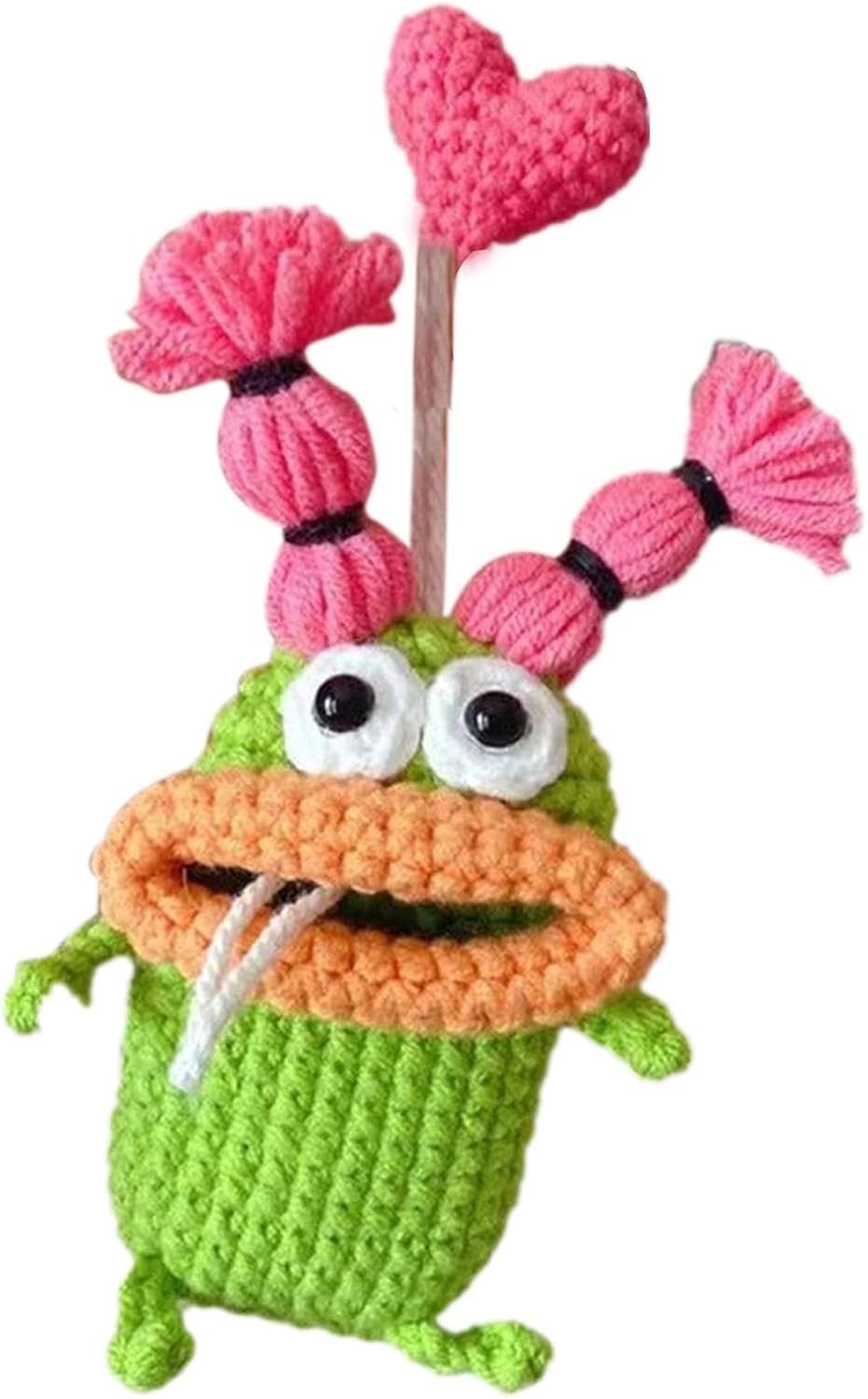 Key Fob Pouch Crochet Large Sausage Mouth Key Case Holder Creative Cute Key Case Lovely Pure Crochet Key Pouch Handmade Woven Keychain for Home Keys Sausage Mouthpiece Key Cover