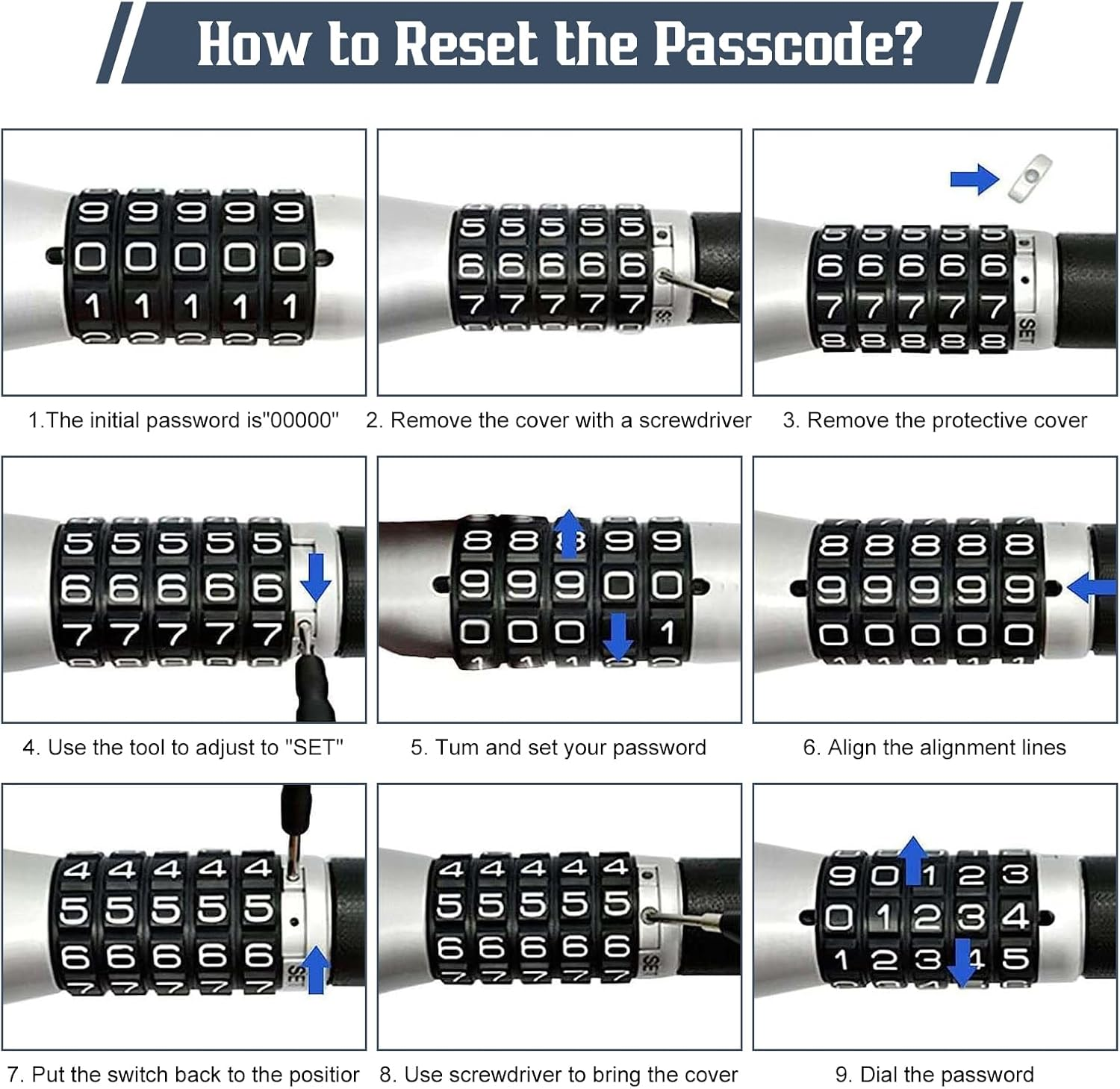 Steering Wheel Lock,Retractable Car Security anti Theft Lock,Heavy Duty Keyless Password Car Device Steering Wheel Lock with Double Hooks Design for Enhanced Vehicle SUV Vans Truck Protection