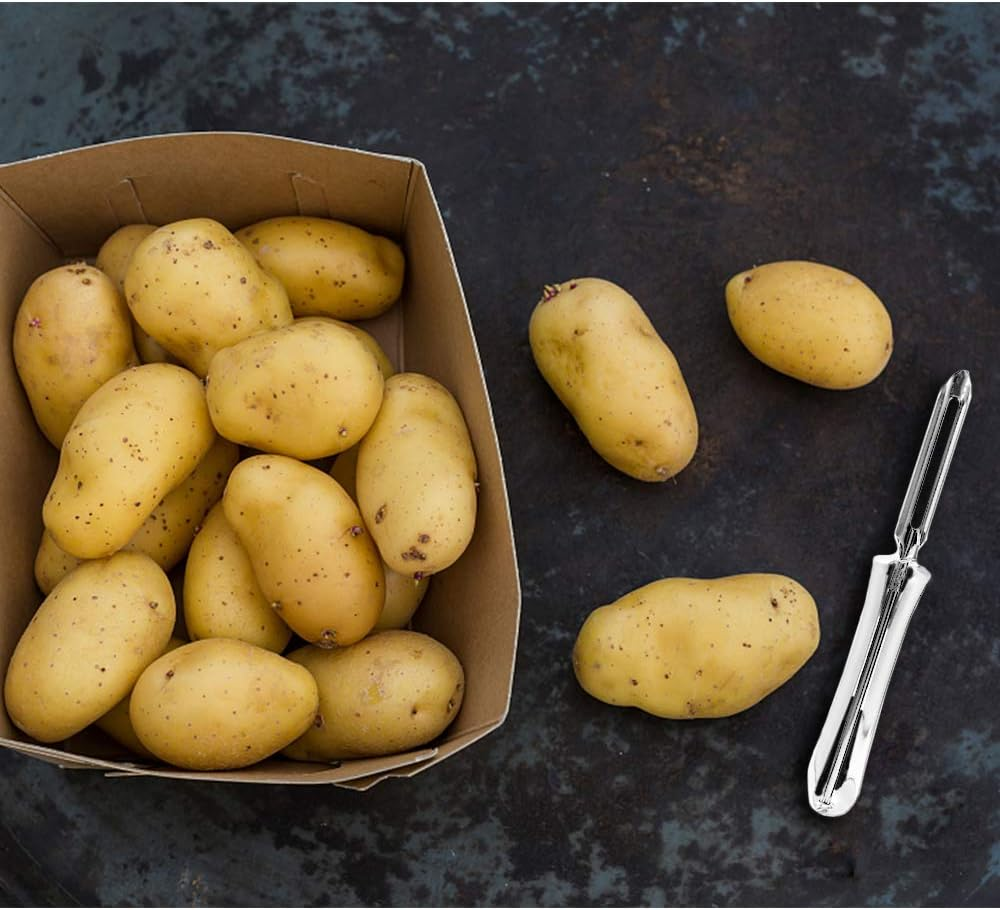 Vegetable Peeler, Stainless Steel Rotary Peeler for Potatoes Carrots Apples Pears 1 Pc by Lechay image number 4