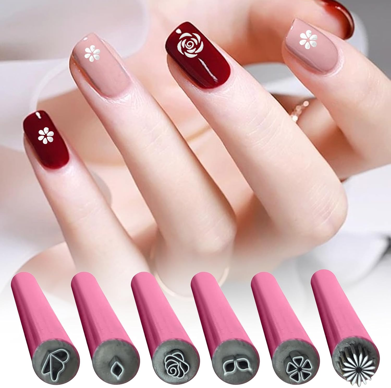 Nail Stamp Pen, Professional Nail Graffiti Pen Set, Fine Nib Multi Purpose Compact Tool Dot Painting for Enthusiasts Experienced Manicurists Women Beginners Travel Home image number 1