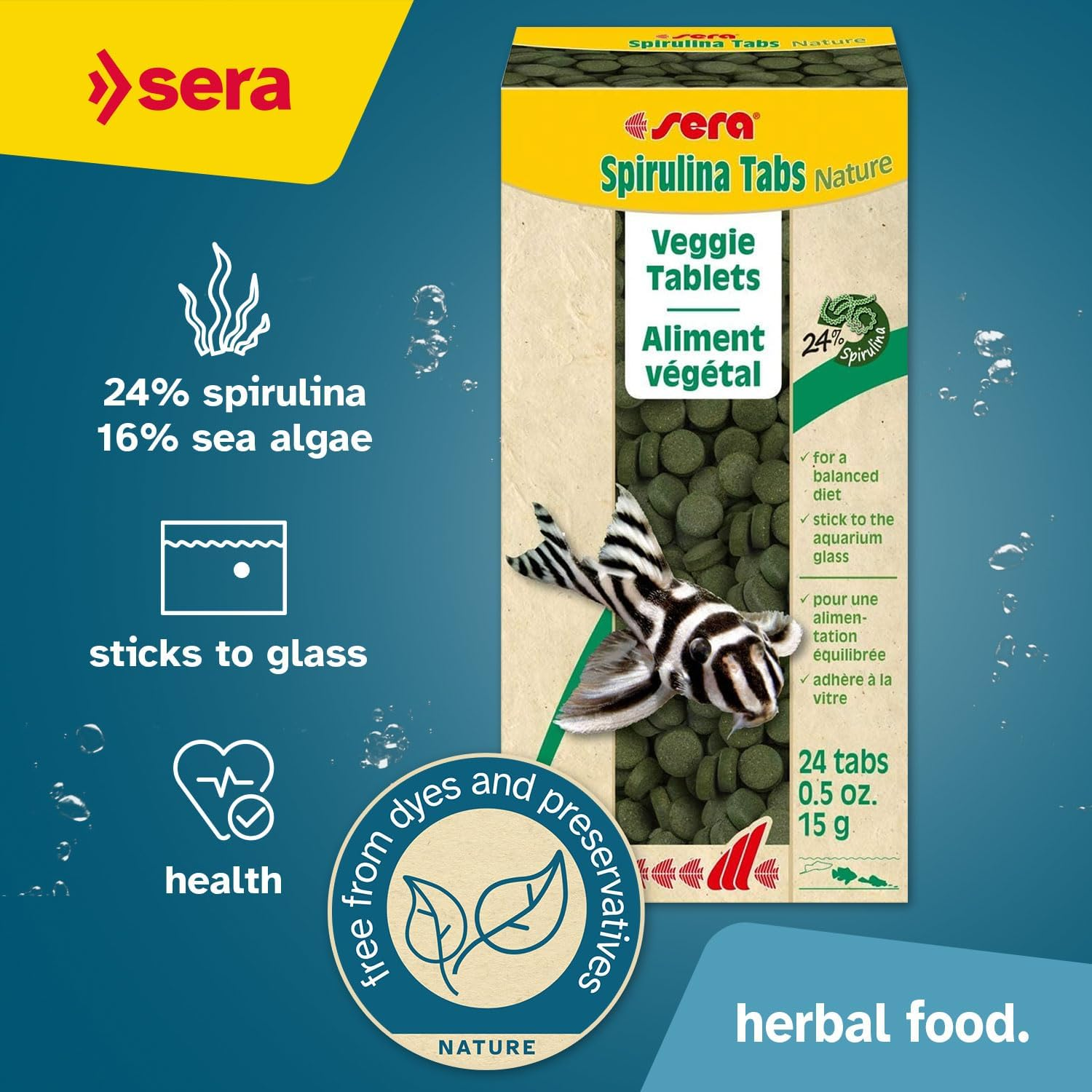 Sera Spirulina Fish Food Tablets, 24 Count image number 5