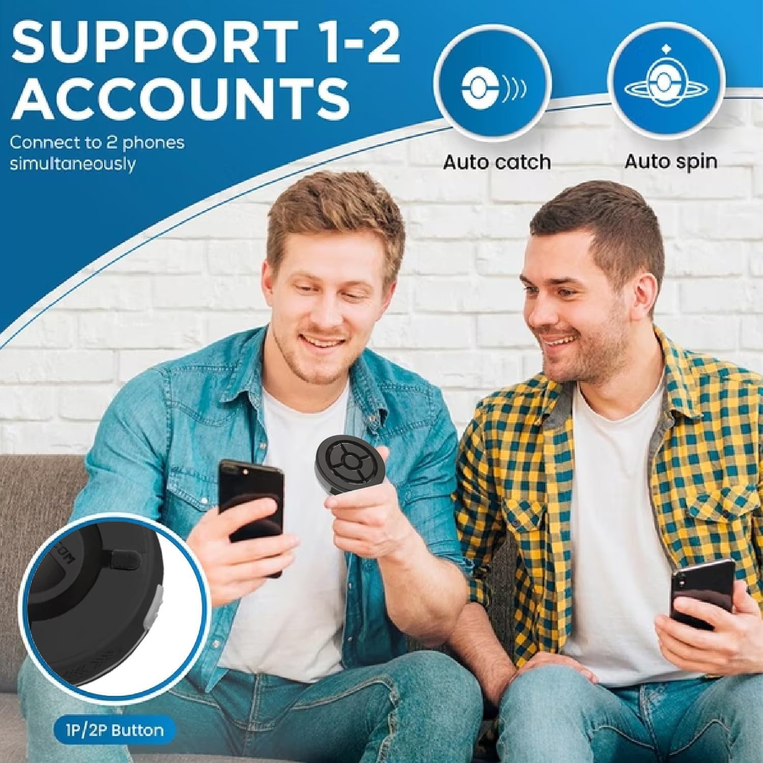 Megacom Duomon3 1P/2P Auto Catcher, Rechargeable Pocket Auto Collecting Device with Adjustable Lights, Sound Notifications and One Touch Reconnect - Black (Standard Version) image number 2