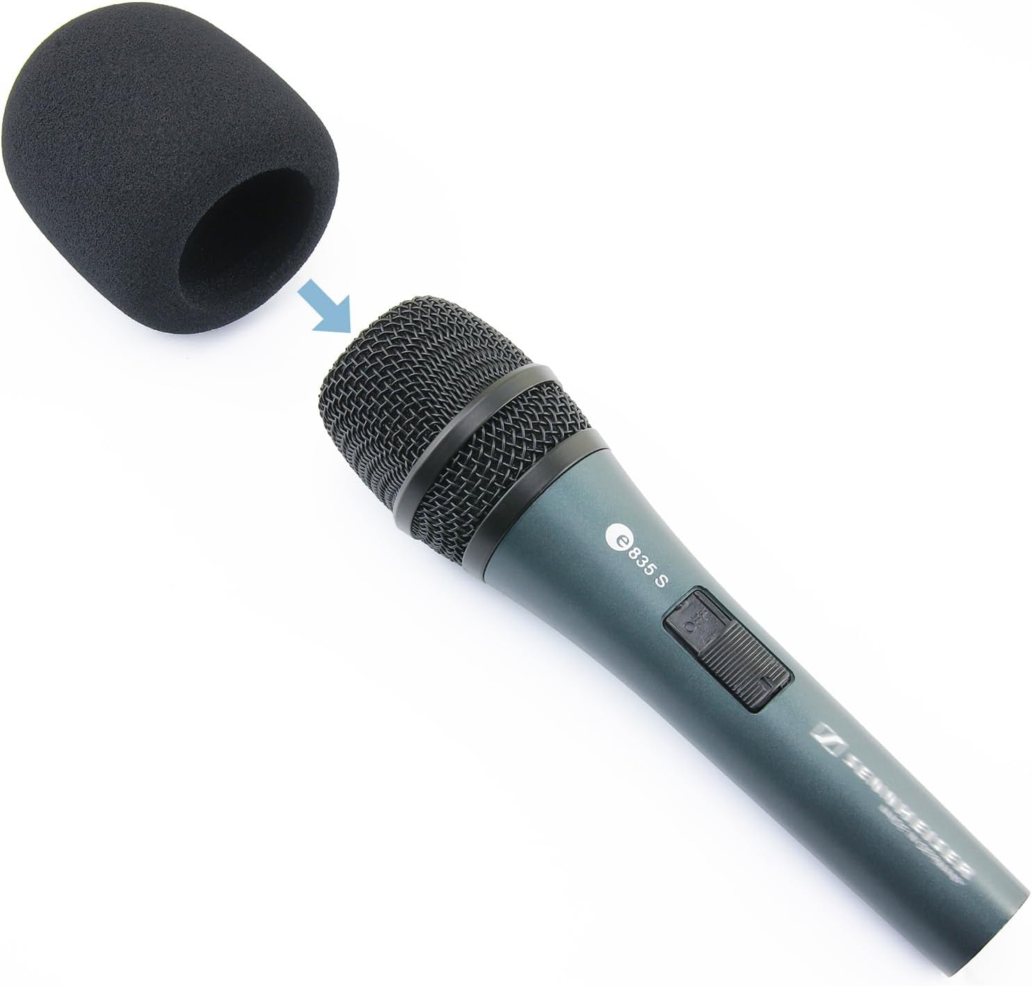 LEFXMOPHY for Sennheiser E835 Windscreen, Pop Filter for E965 E835S E 835 E935 E935 E945 E945 E 945 E845-S E845 E845 Microphone Replacement 3-Pack Mic Foam Cover Asseccories image number 1