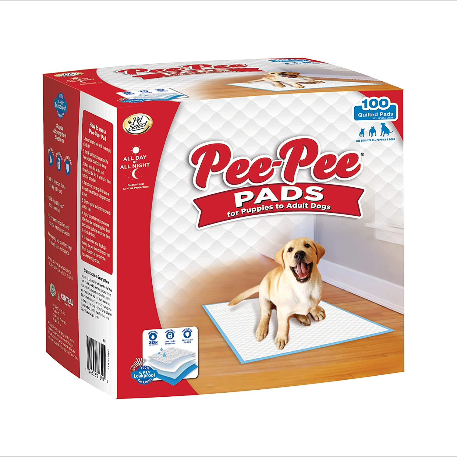 Four Paws Pet Select Pee Pee Pads for Dogs and Puppies 100 Count Standard: 22" X 22" image number 6