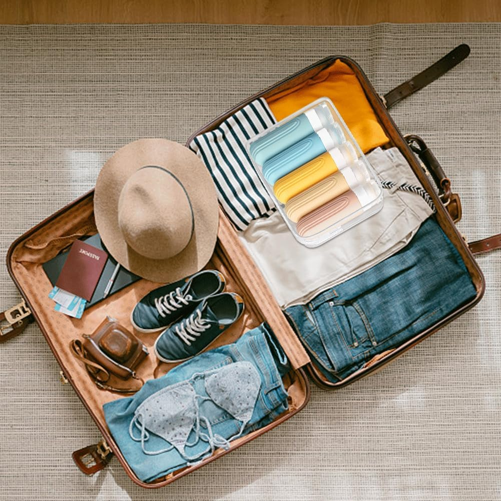 Travel Size Toiletries Bottles Set of 5, Refillable Containers for Shampoo Conditioner, Leak Proof Travel Accessories with Toiletry Bag image number 5