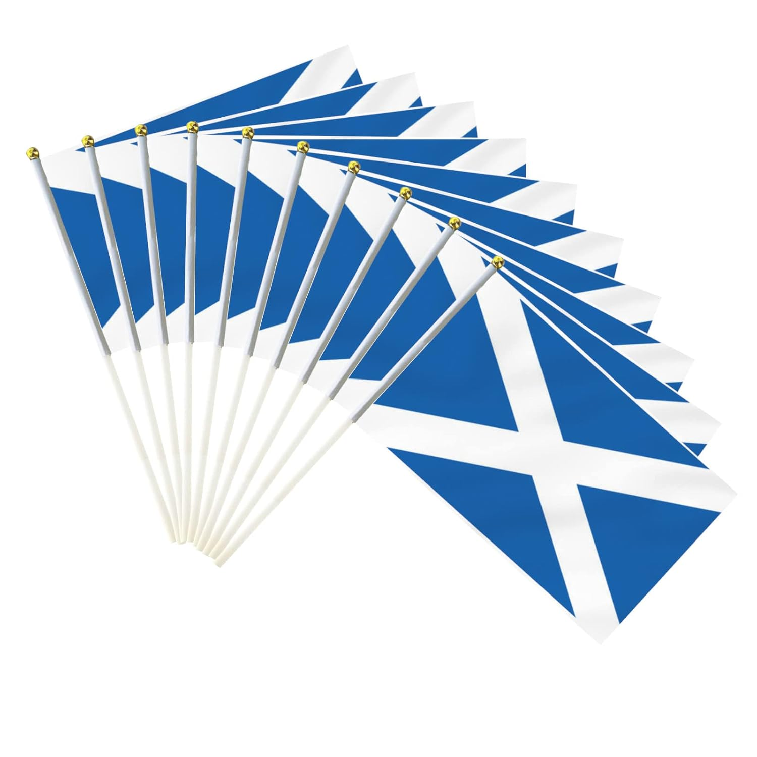 10 PCS Handheld Scotland Flag,8.5&times;5.5 Inch Hand Held Mini Scottish Flags Banner for Indoor Outdoor Parade Waving the Tlag and Shouting image number 1