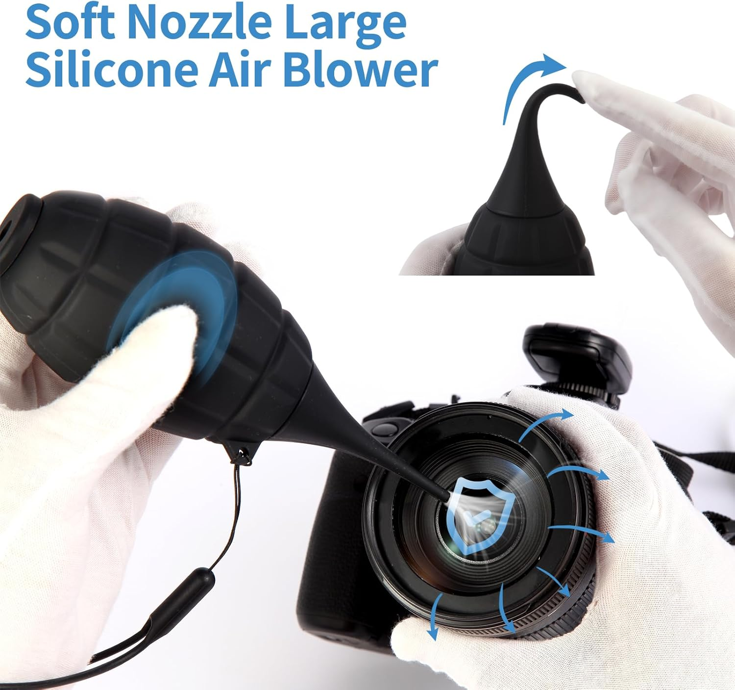 Camkix 14 in 1 Camera Lens Cleaning Kit - Includes Large Air Blower, Lens Cleaning Pen, Dry Swab, Cleaning Paper, Optical Lens Spray, Microfiber Cleaning Cloths For image number 1