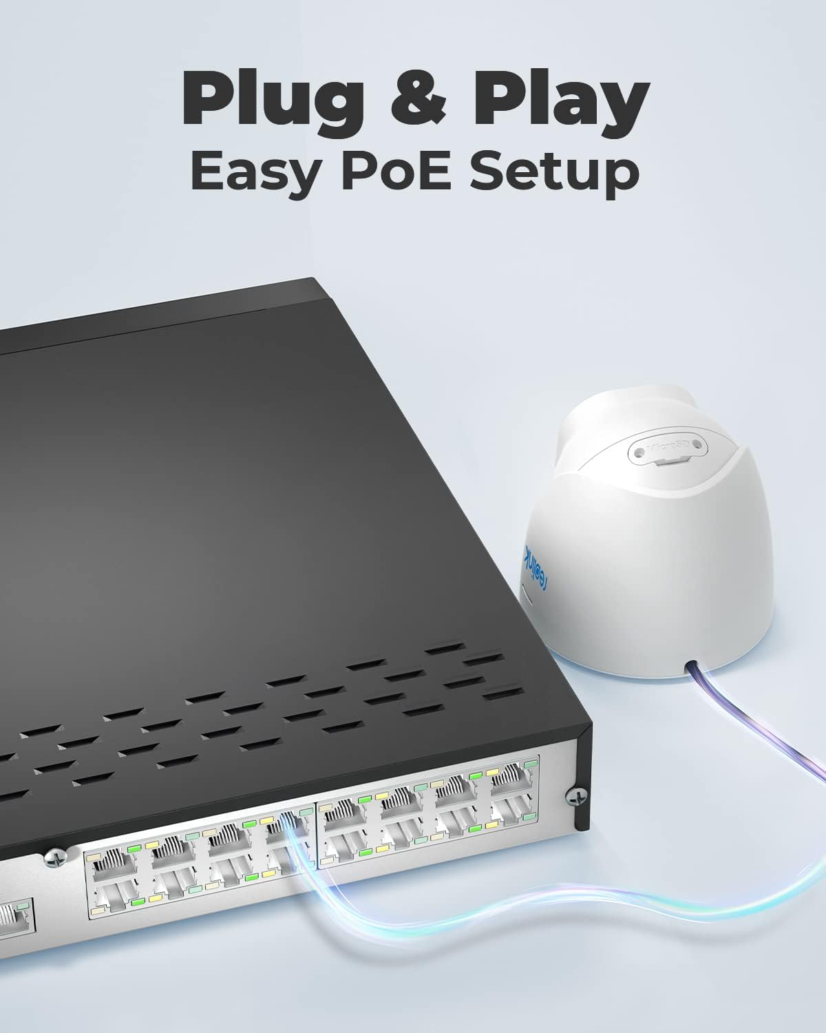 Reolink 4K H.265 Poe Security Camera System, 8Pcs 8MP IP Dome Cameras with Human/Vehicle Detection, a 16CH 8MP NVR Pre-Installed with 4TB HDD for 24/7 Recording, Remote Access image number 5