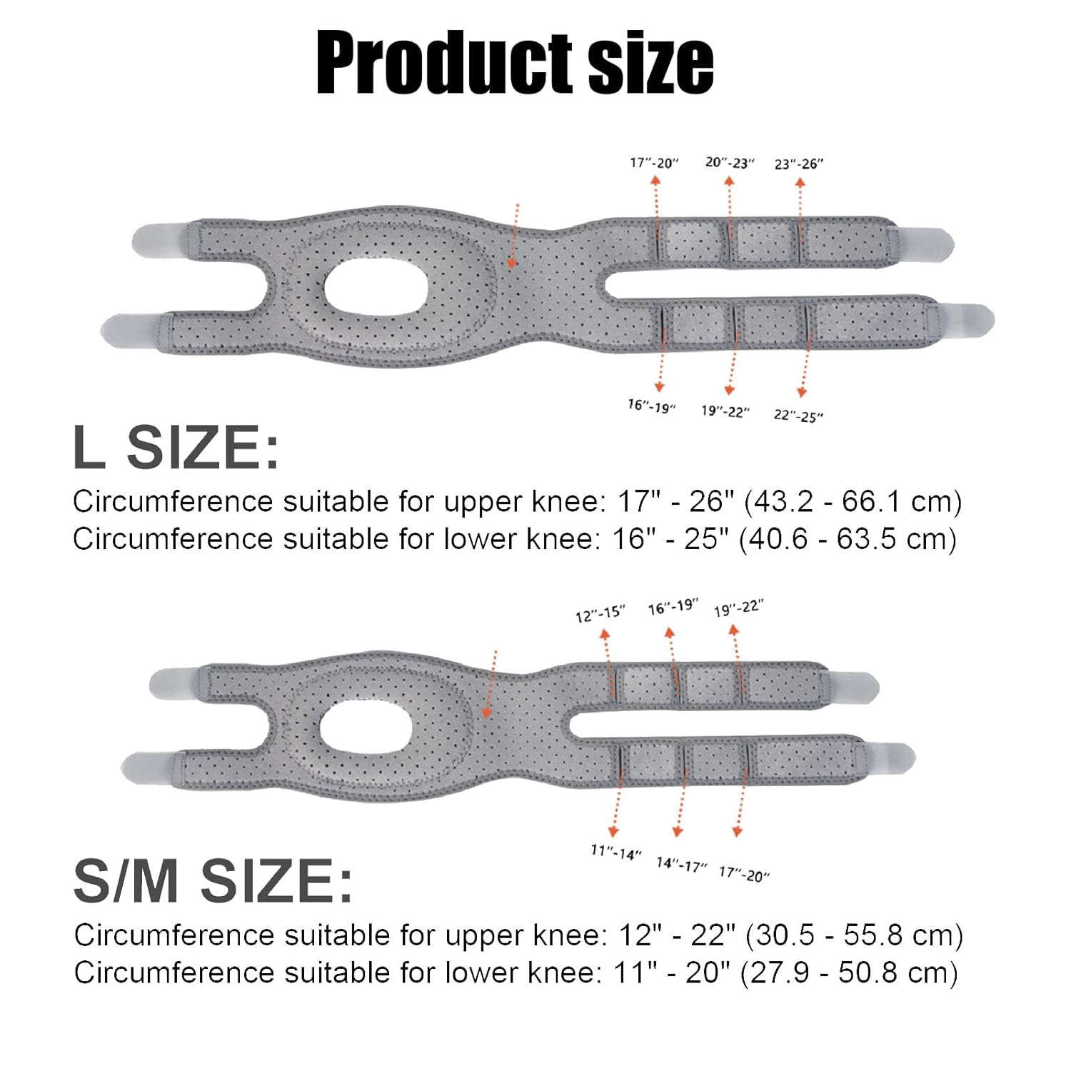 Wellknee Knee Brace 2 Pack &ndash; Adjustable Patellar Support with Tendon Pad &ndash; Relieves Knee Pain, Supports Joint Alignment, for Men & Women, Arthritis, Meniscus, Sports & Running (Grey,L) image number 7