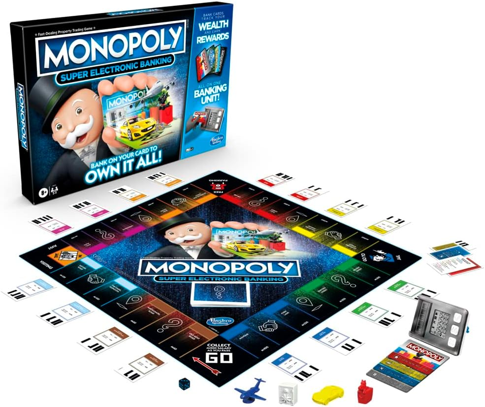 Monopoly Ultimate Rewards Board Game; Electronic Banking Unit; Choose Your Rewards; Cashless Gameplay; Tap Technology; for Ages 8 and Up image number 3