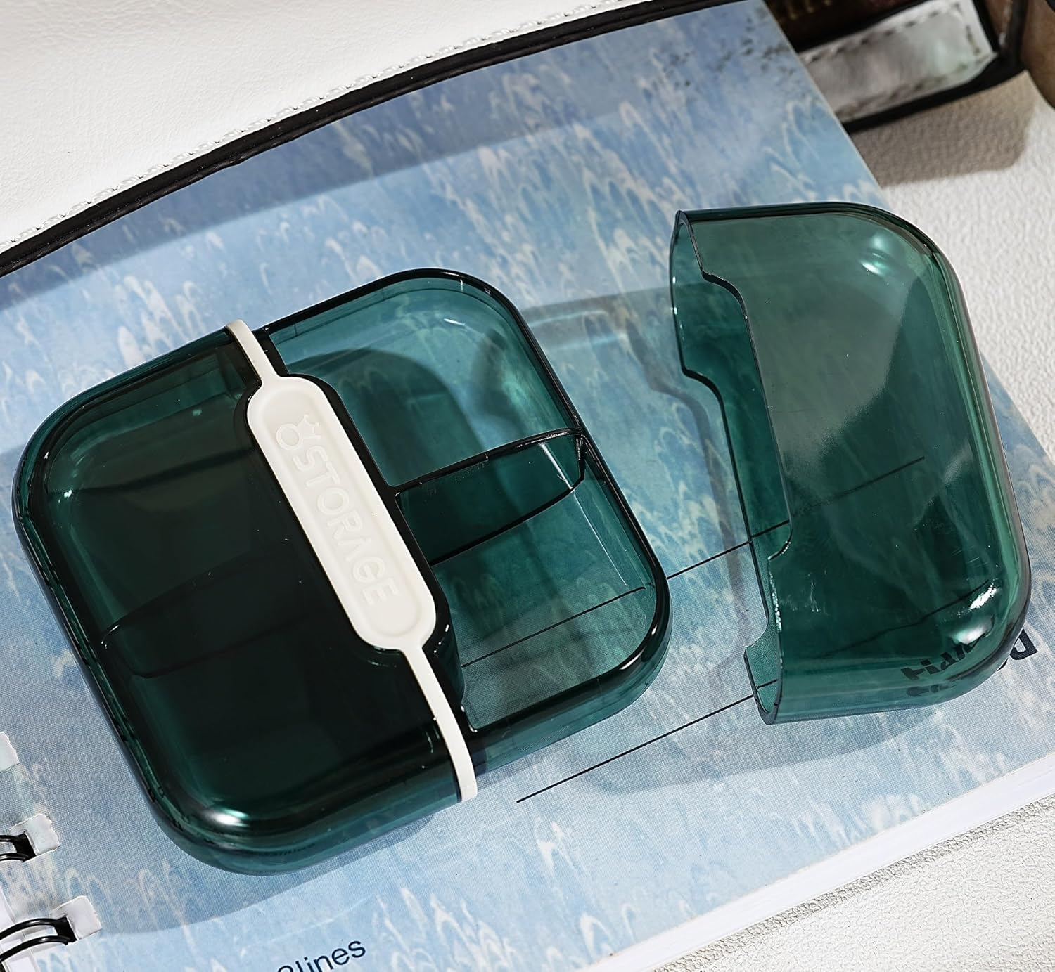 Portable Weekly Pill Organize Compact Travel Medicine Dispenser with Compartments for Daily Medication Managemen (Clear, 4) image number 4