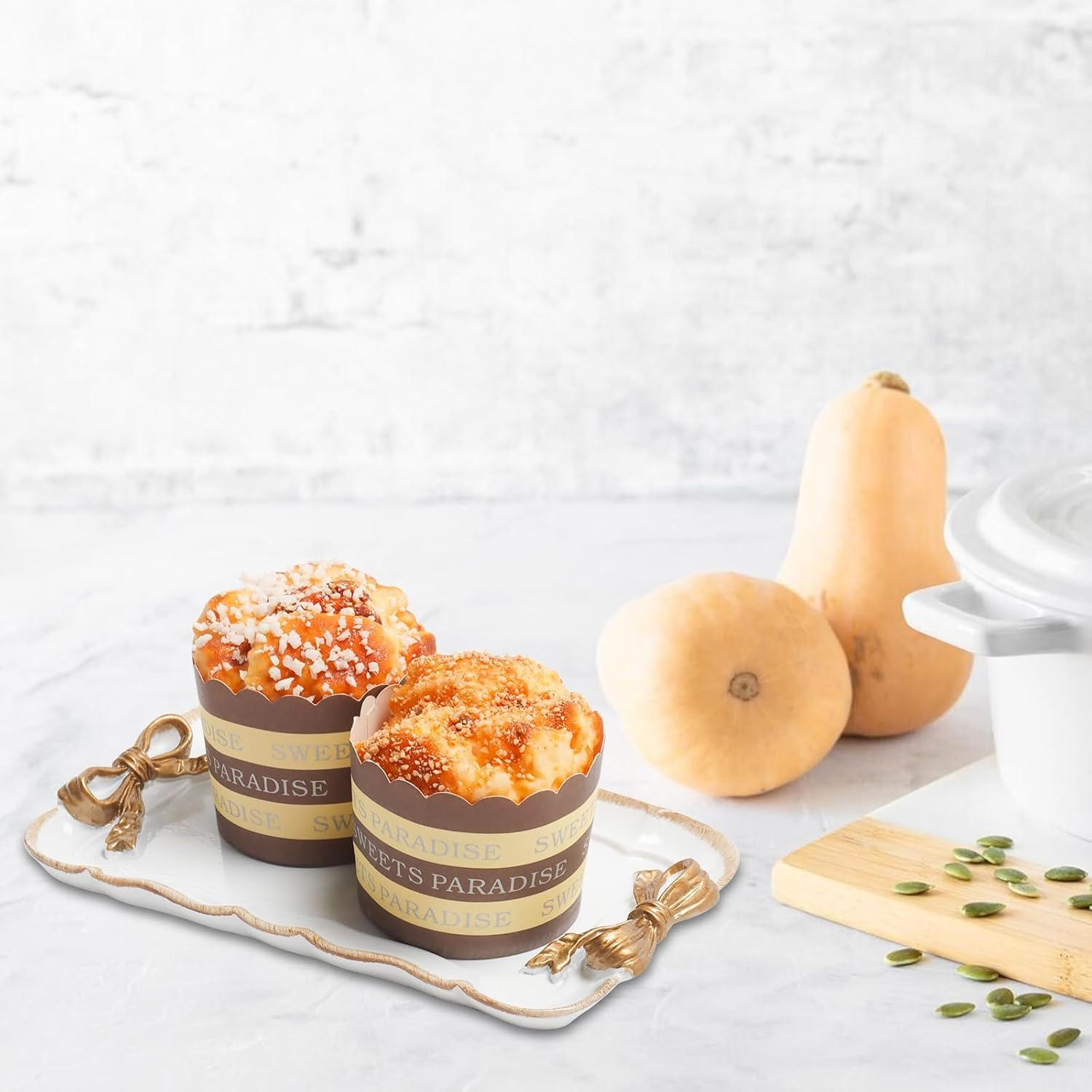 Vintage Jewelry Organizer, Decorative Tray for Jewelry, Towel, Storage, Rings, Bracelets, Earrings, Cosmetics, Retro Design, Bow Decor Resin Plate Coquette for Room Decor, White image number 2