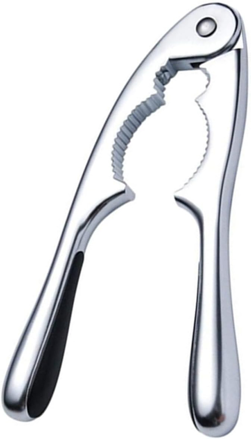 SHINEOFI Multifunctional Walnut Cracker Tool with White Matte Nickel Finish, Handheld Nutcracker for Walnuts, Pecans, Crab Legs, and Seafood, Kitchen Shelling Gadget for Easy Nut and Crab image number 1