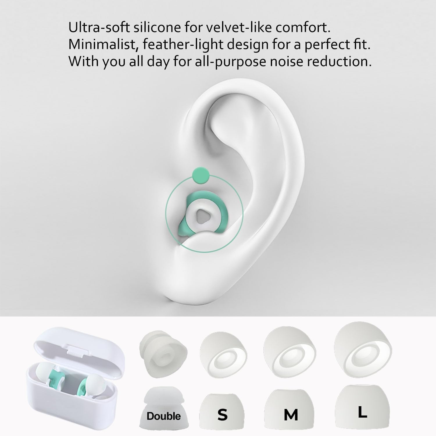 Ritmoment Ear Plugs for Sleeping - Super Soft Sleep Ear Plugs, Noise Reduction for Snoring, Concerts, Motorcycles, Airplanes, Travels, Musician Hearing Protection, Reusable Noise Cancelling Earplugs image number 1