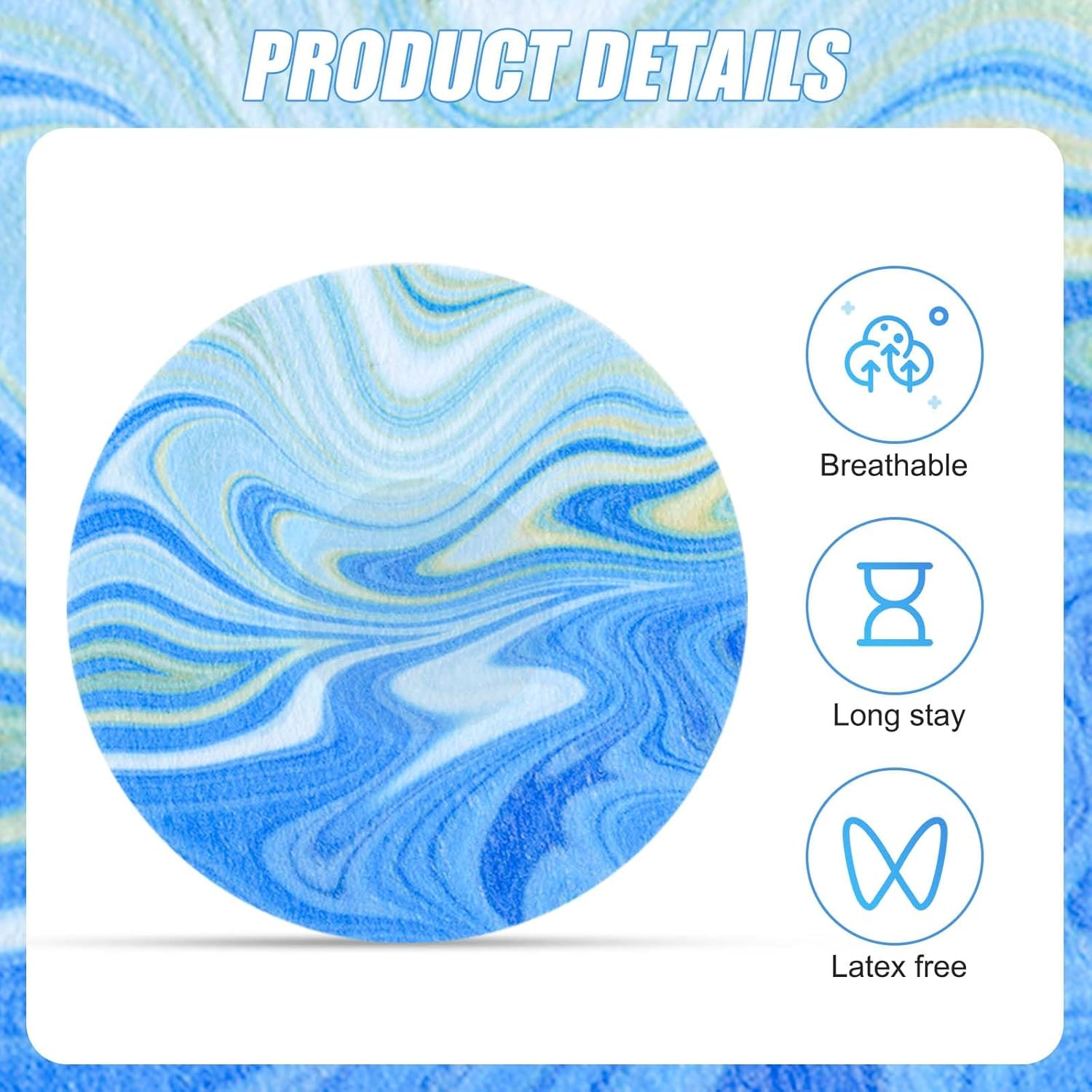 25Pcs Sensor Covers for Libre 2/3, Waterproof Adhesive Patches Blood Glucose Monitor Patch Sensor Stickers CGM Overpatch Tape Compatible with Libre (Marble Gradient, 5 Styles)