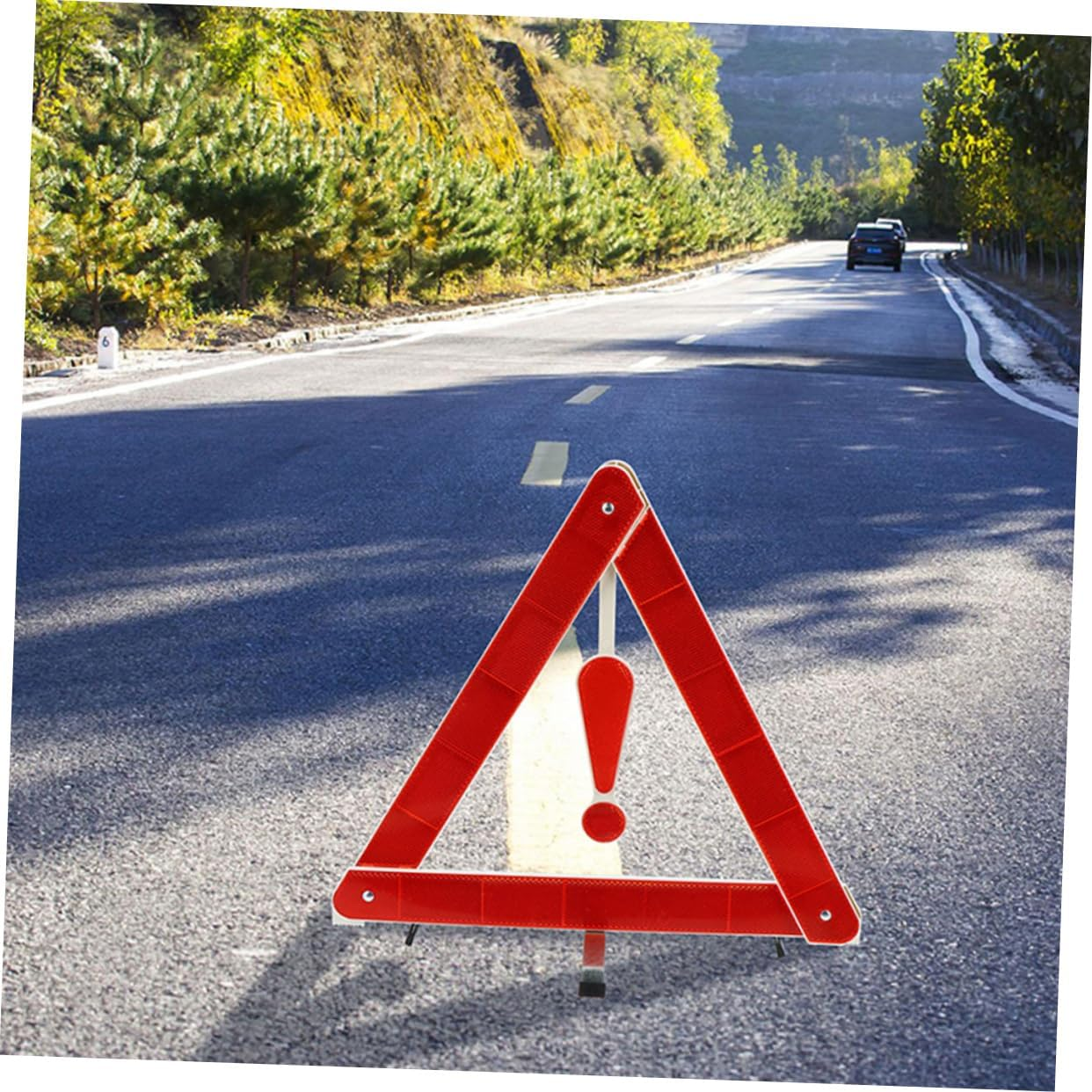 ABOOFAN 3Pcs Reflective Triangle Warning Signs Foldable Road Safety Triangles Emergency Roadside Safety Kit for Vehicles Truck Accessories