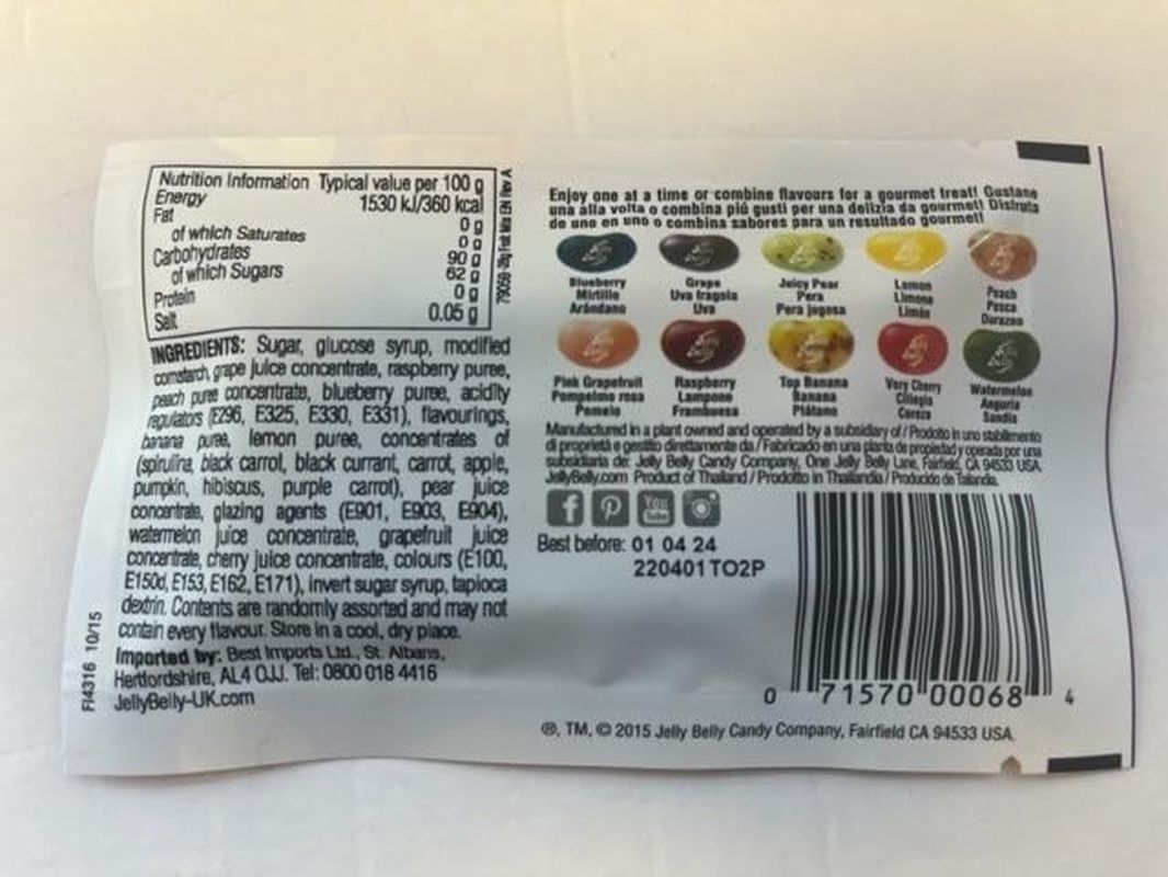 Jelly Belly 10 Assorted Flavour Jelly Beans Gift Pouch, 30 X 28 Grams image number 2