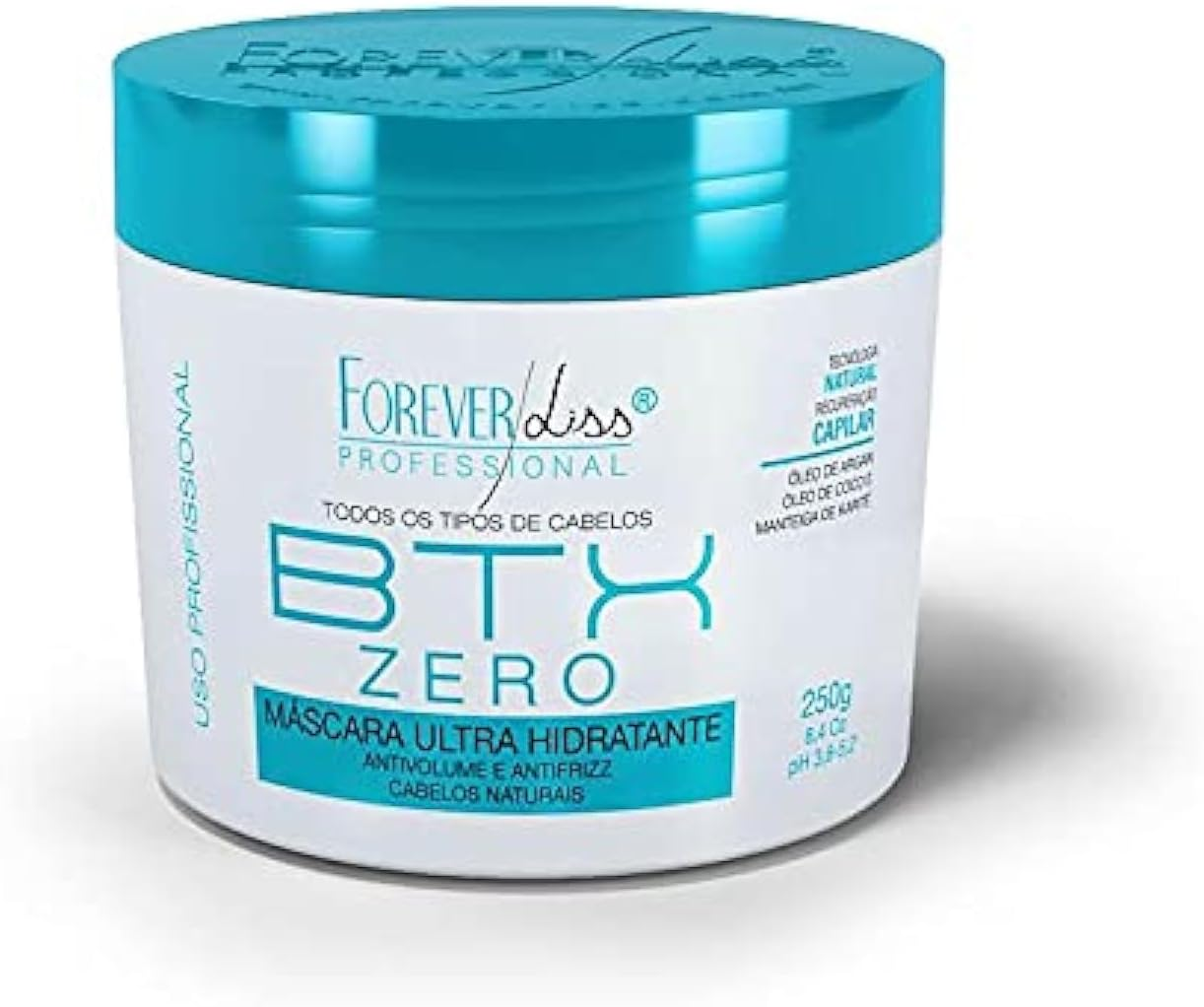 Forever Liss - Linha Btx Zero - Mascara Ultra Hidratante 250 Gr - (Btx Zero Collection - Ultra Moisturizing Mask Net 8.81 Oz)