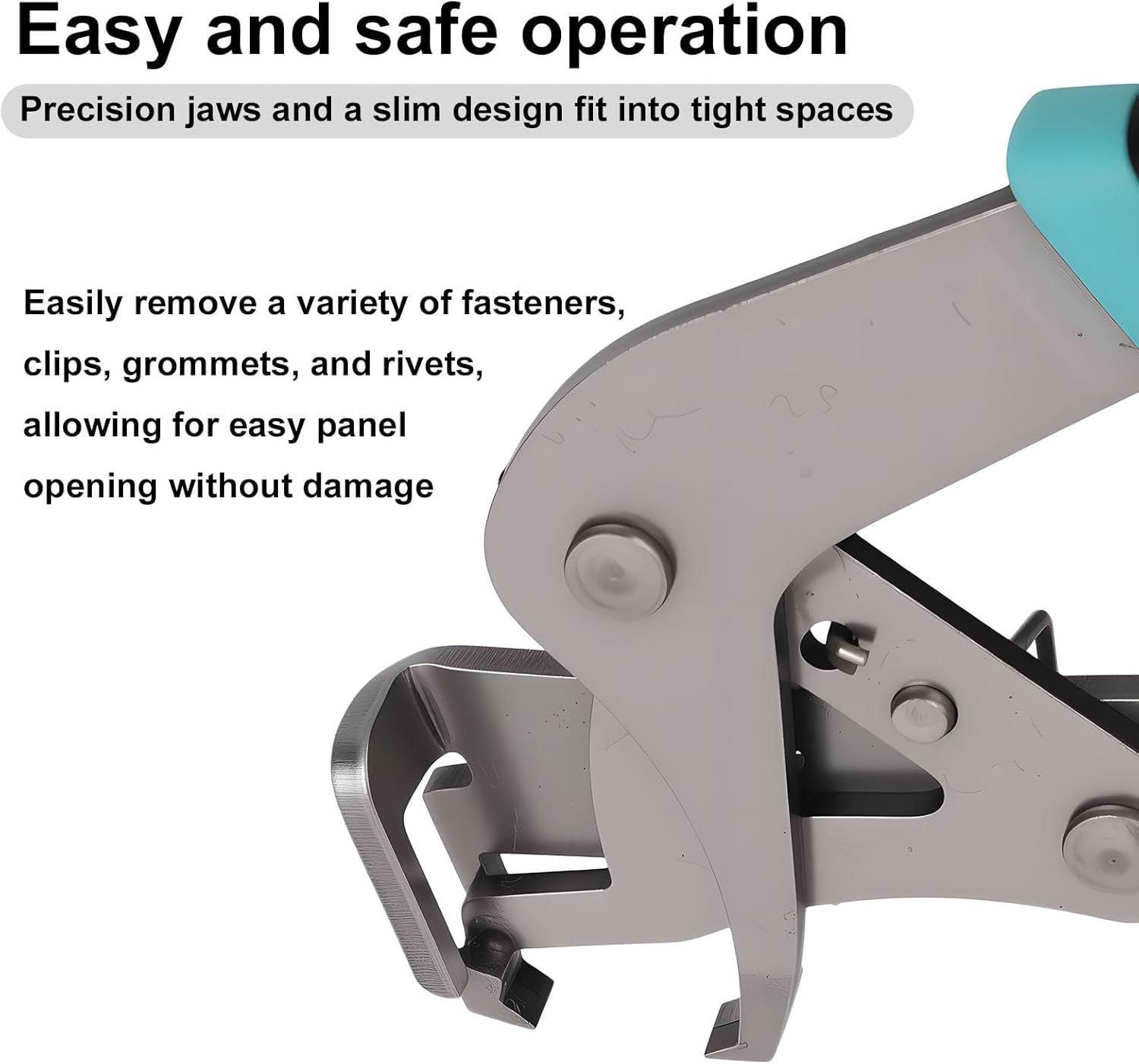 Car Clip Pliers and Disassembly Tool, Stainless Steel Multi-Functional Automotive Snap Pliers Practical Clip Removal Tool for Easy to Remove Fasteners Rivets image number 3