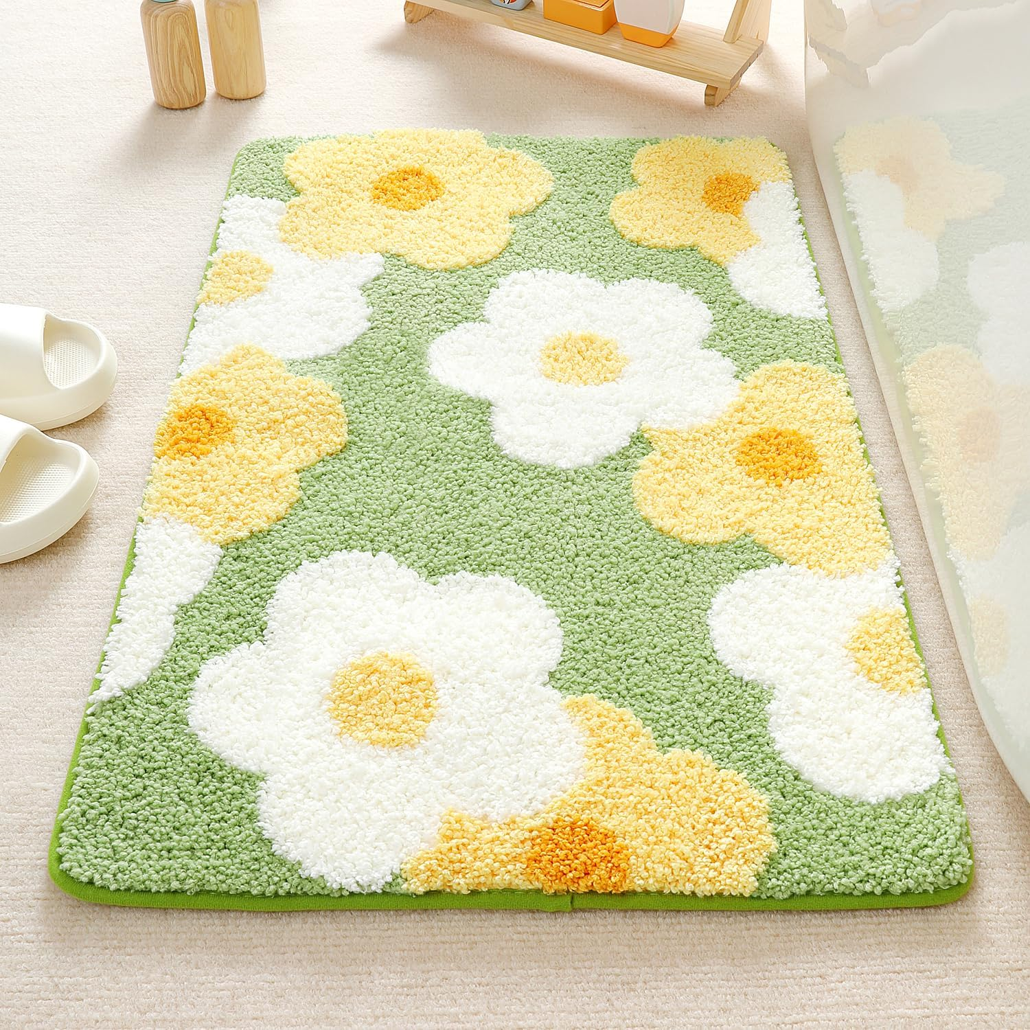 Molesun Cute Bath Mat, Extra Soft Absorbent Bath Mat, Non-Slip Comfortable Bath Mat, Rug for Bathtub, Shower, Bathroom, Machine Washable, 40 X 60 Cm