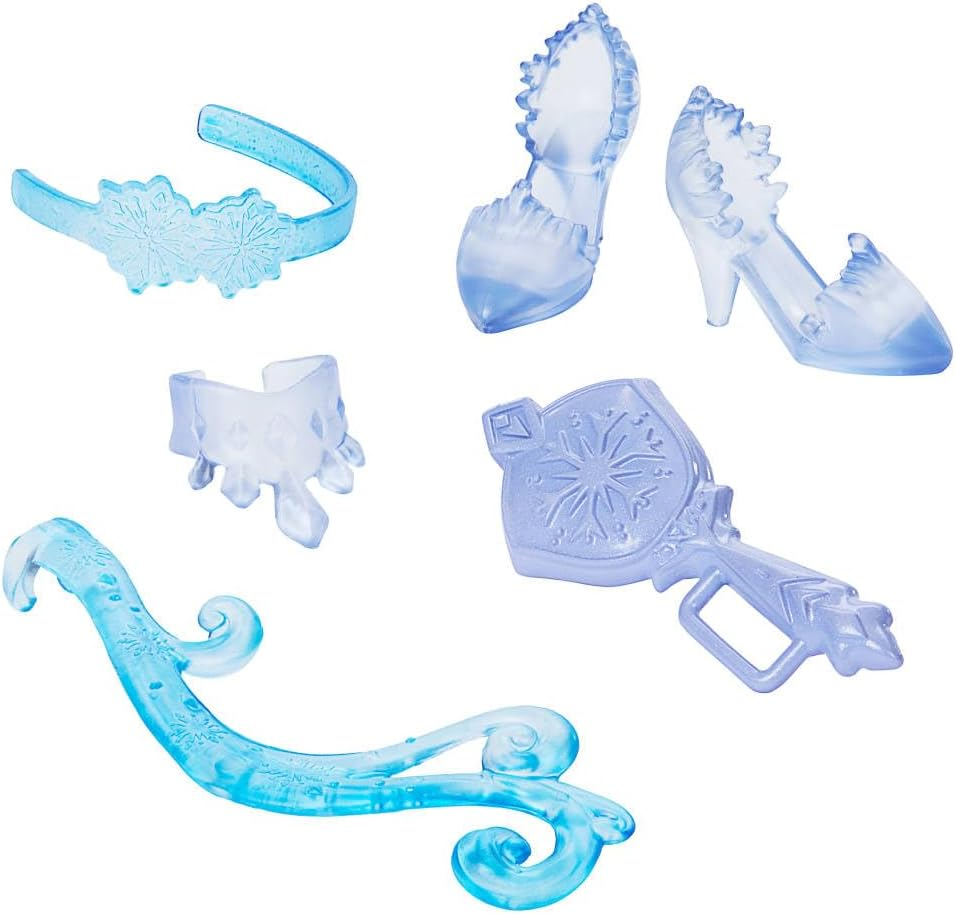 Mattel Disney Frozen Elsa Fashion Doll Set, Spin & Reveal with 11 Surprises Including 5 Accessories, 5 Stickers & Play Scene, Inspired by Disney Movie image number 4