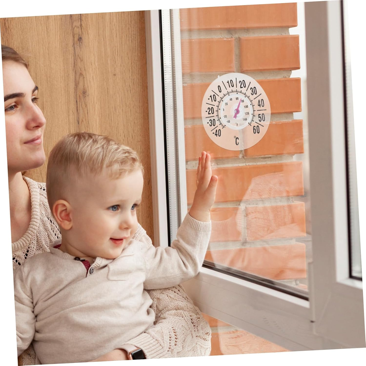 Accurate Analog Window Thermometer with Strong Suction Cup Indoor Outdoor Temperature Gauge for Nursery Greenhouse Home Precise Professional Patio Thermometer for Reliable image number 5