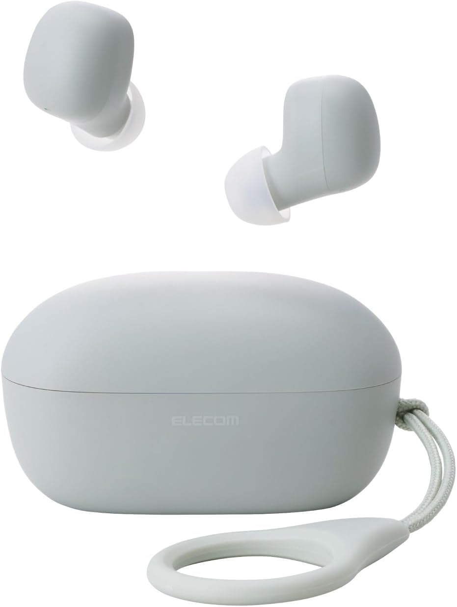 Elecom LBT-TWS19CSPN Wireless Earphones, Bluetooth 5.2, Earplug Type, Lightweight, SBC Compatible, 4.5 Hours of Continuous Playback, Touch Sensor, Automatic Pairing, Fully Wireless, Type-C Charging