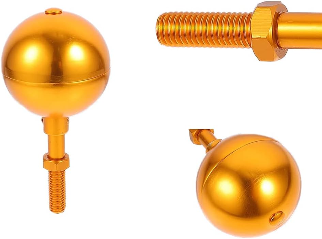 Flag Pole Ball Ornament with Aluminum Anodized Finish Weather Resistant Replacement for Standard Flag Poles (Light Gold, 3") - Silver image number 3