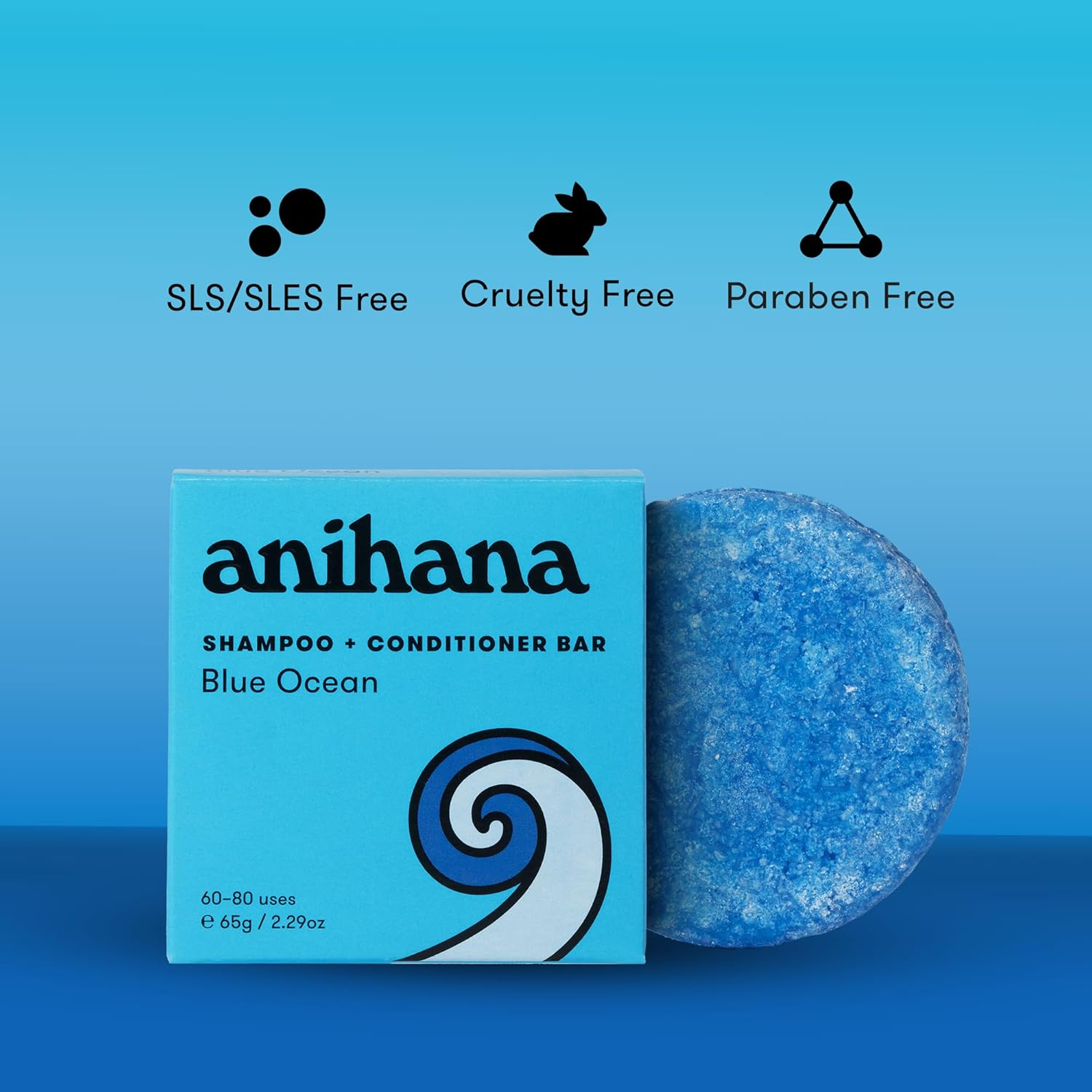 Anihana Ocean Cruz Shampoo and Conditioner Bar 65 G image number 2