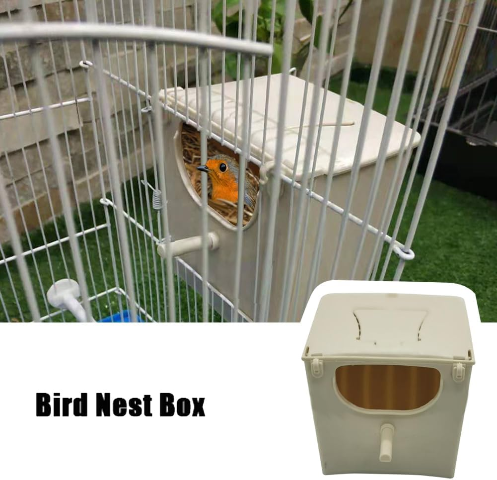 Bird Nesting Box | Parakeet Nest Box House, Birds Nesting Mating for Cage - Backyard Birding Supplies Reproduction for Parakeet, Canary, African Grey Parrot, Parrots image number 2