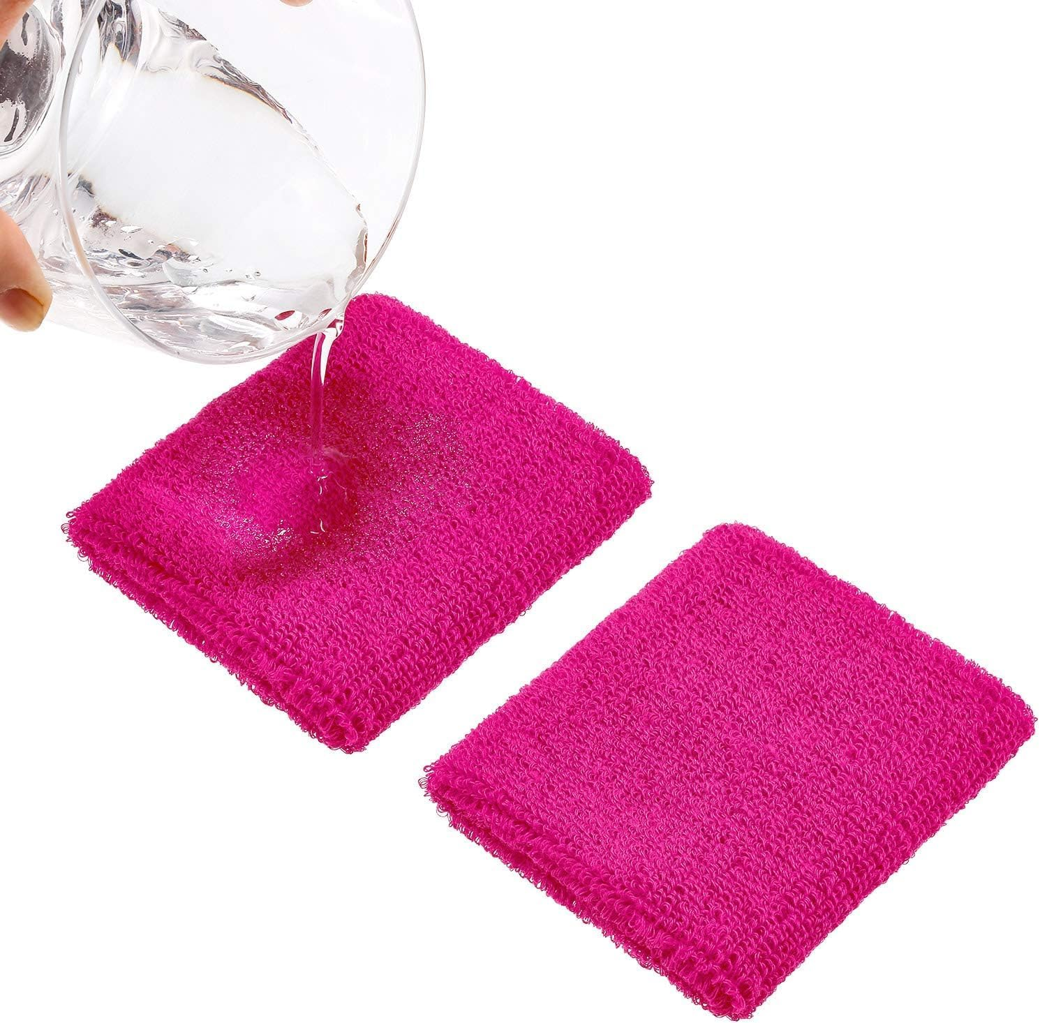 5 Pack 80S Striped Sweatbands Set &ndash; Cotton Headband, Wristband, Colorful Athletic Socks for Women, Sports Workout Accessories, Mardi Gras image number 3