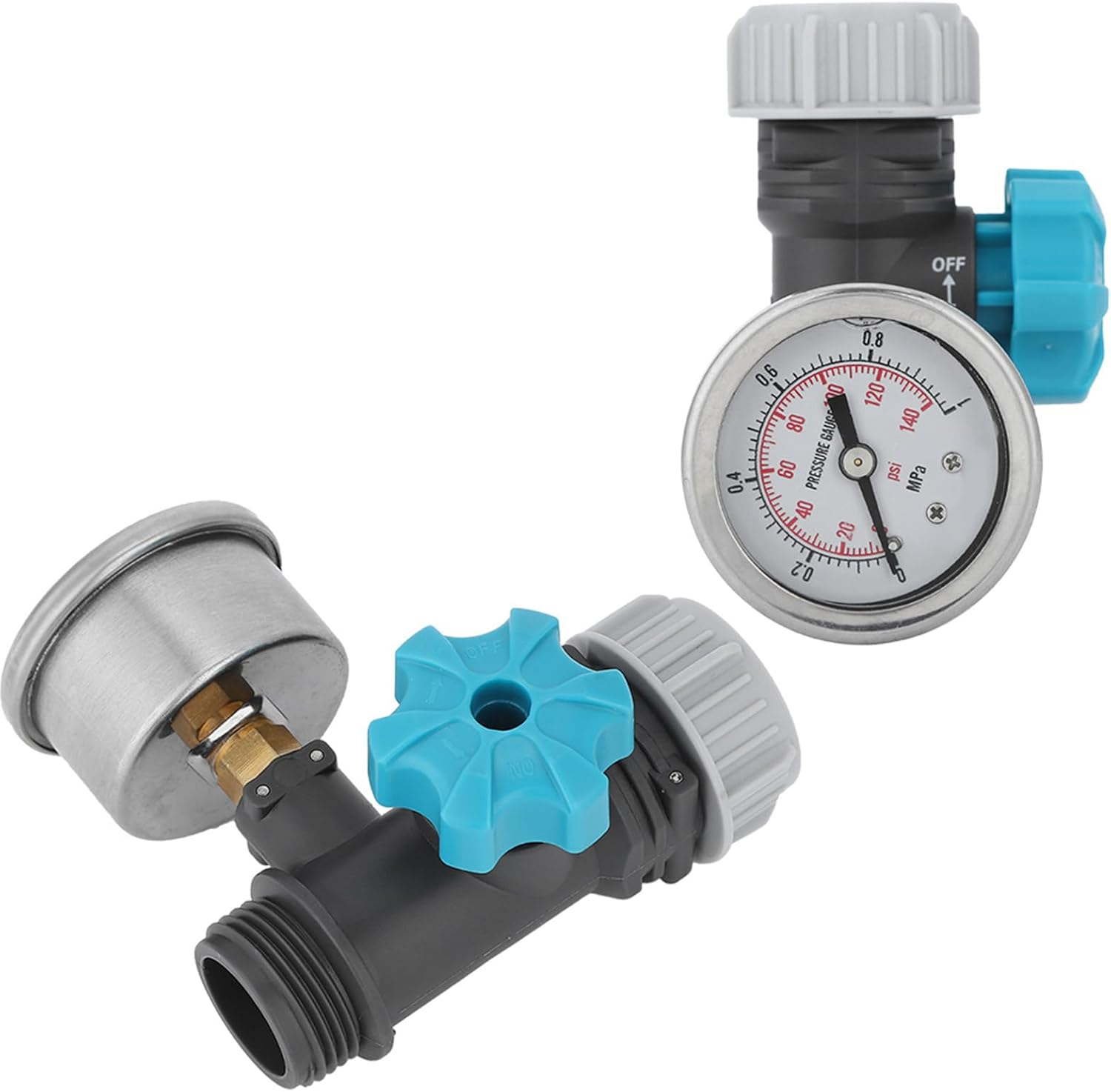 Changor Water Pressure Regulator Valve, Adjustable G3/4 Inch Thread Connections with Visualized Pressure Control, Pressure Reducer Valve, for Garden Irrigation Systems, G3/4In image number 2